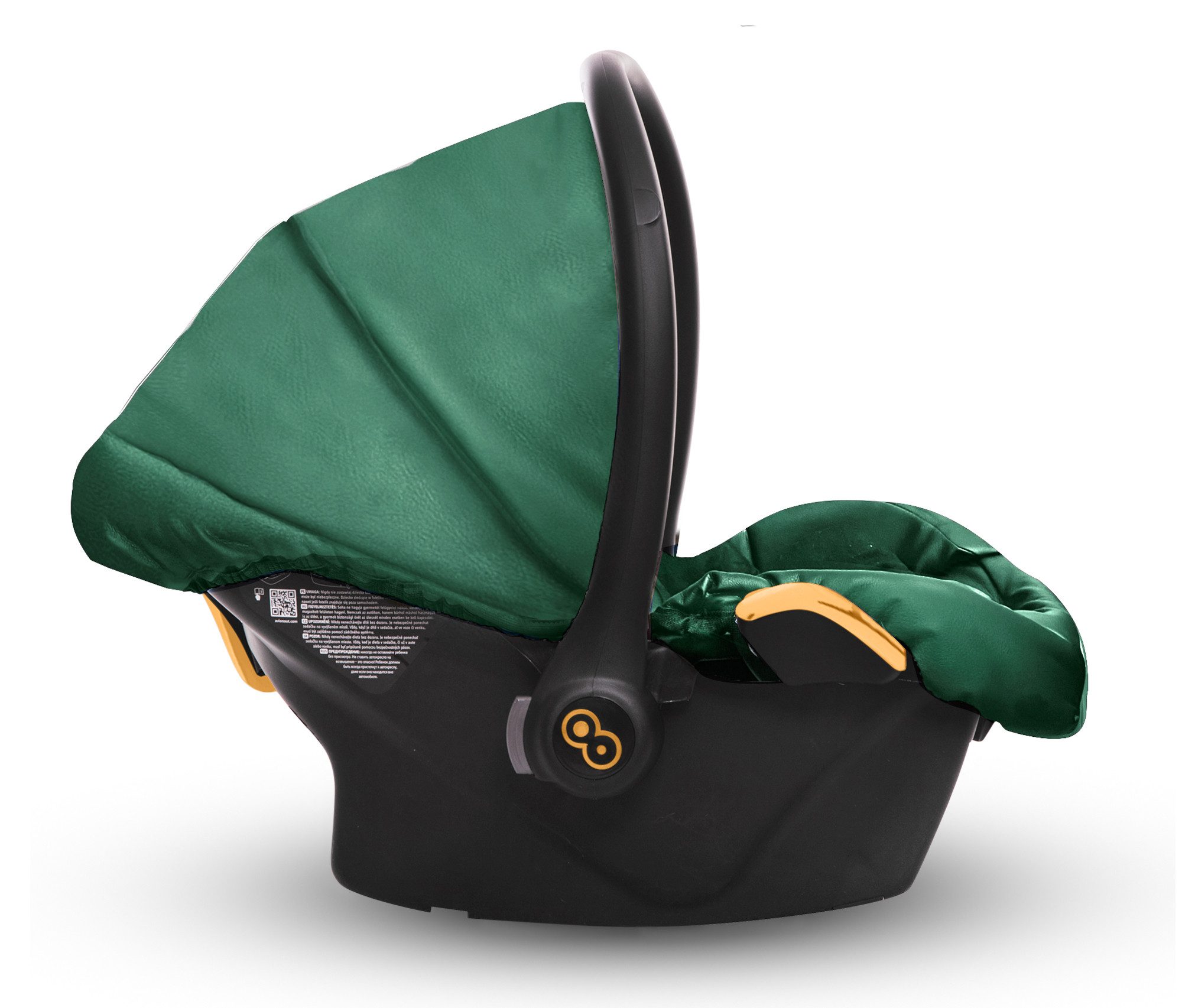 TPFFamily Babyschale Musse Royal Autositz Kunstleder Babyschale fürs Auto, ab: 0+, bis: 13kg (0-13kg), auch passend für Musse Royal Kinderwagen Grün mit Gestell Gold
