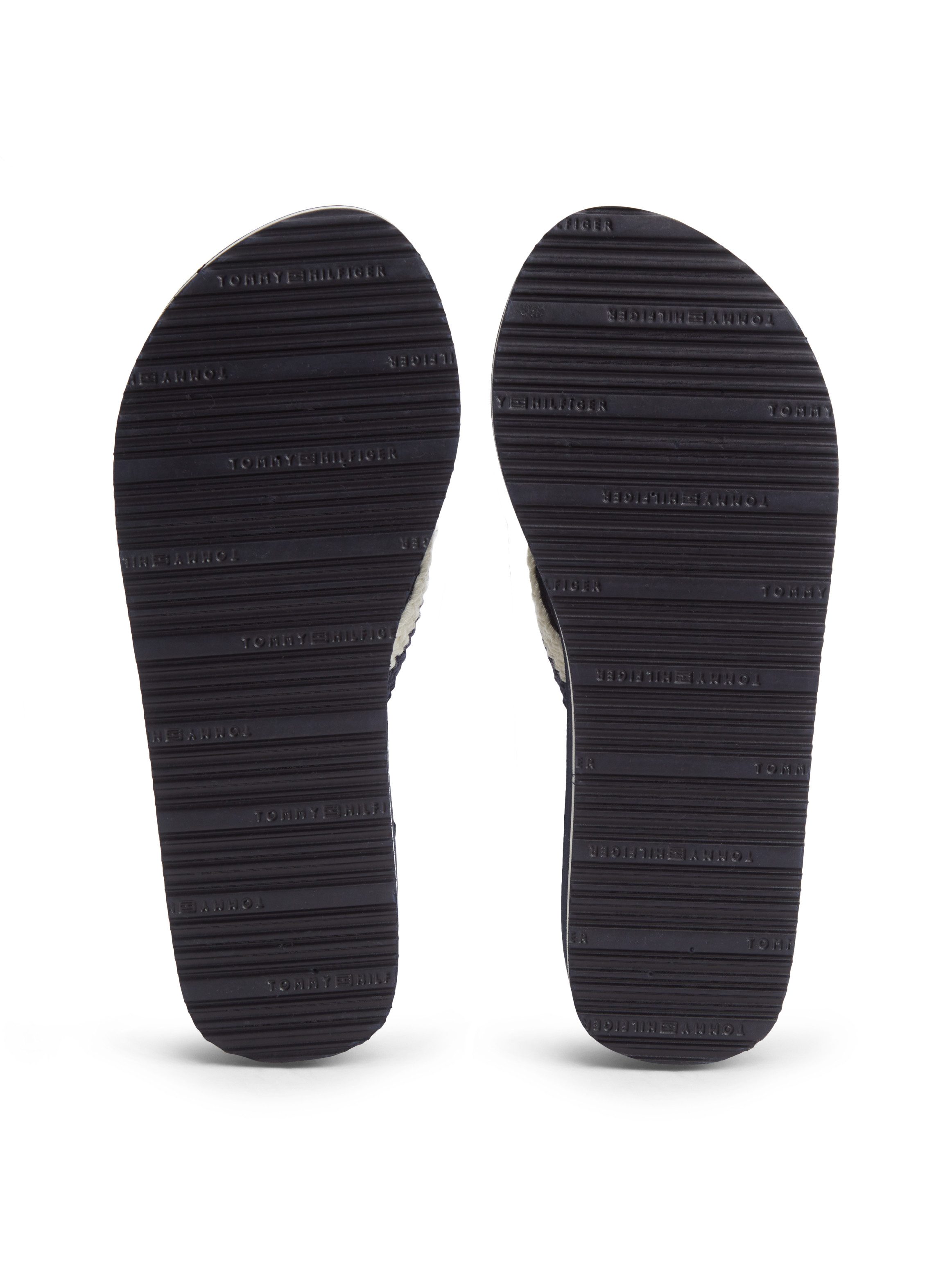 Tommy Hilfiger TH WEDGE CROCHET SUMMER SANDAL Dianette Sommerschuh, Zehentrenner in sommerlicher Häkeloptik