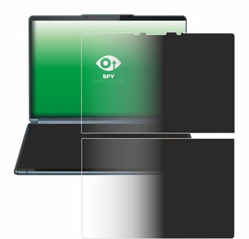 upscreen Blickschutzfolie für Lenovo Yoga Book 9i Gen 9, Displayschutzfolie, Blaulichtfilter Privacy Folie Schutzfolie Sichtschutz klar Anti-Spy