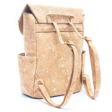 Ella Eisvogel Freizeitrucksack Eleganter Freizeitrucksack aus Kork mit goldenen Elementen - vegan