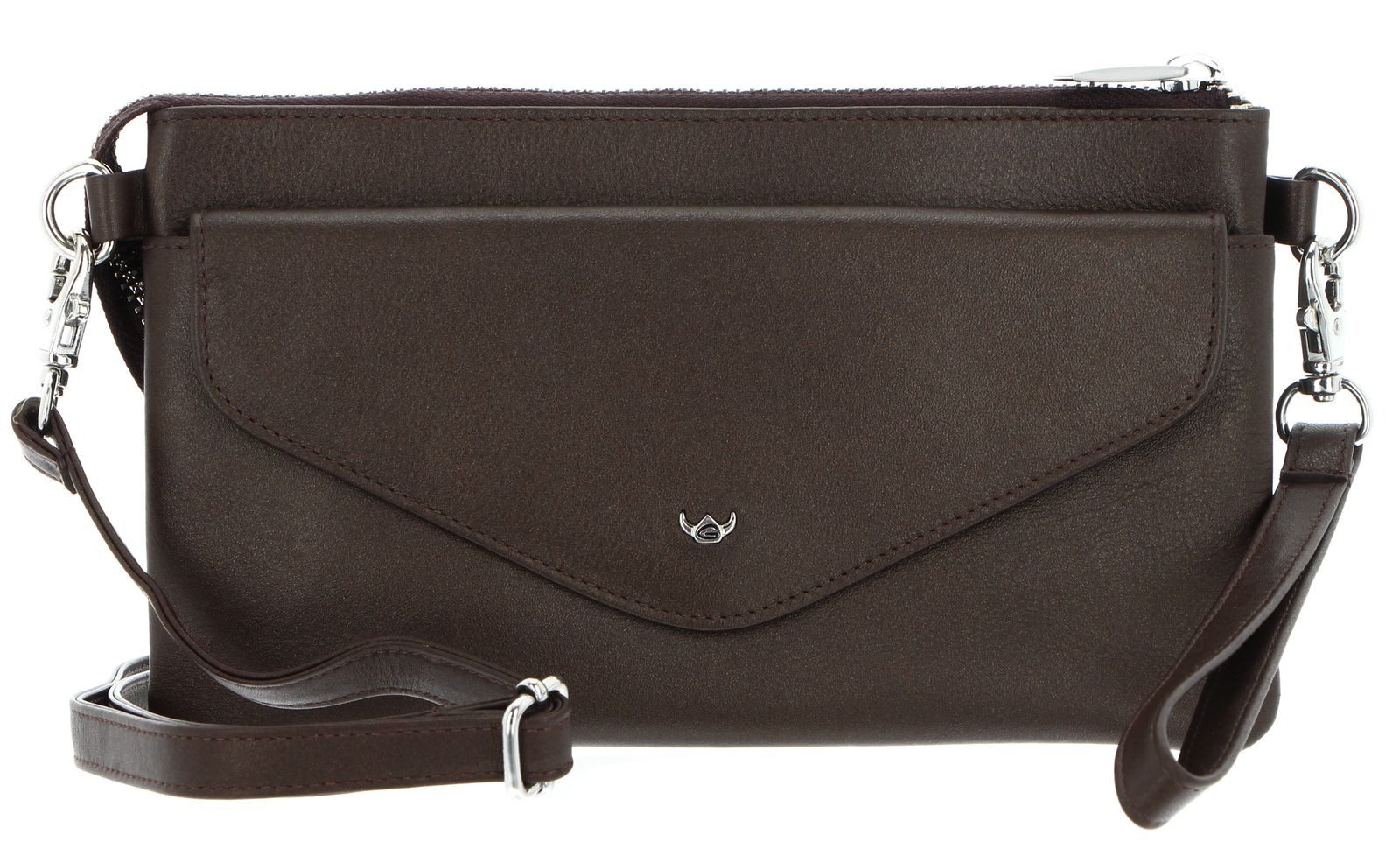 Golden Head Clutch Minibag, aus echtem Rindsleder