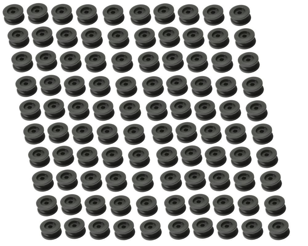 Miederhoff Anhänger Rundknopf - Set 100 Stück - 6-8 mm - Expanderseil - Planenknopf