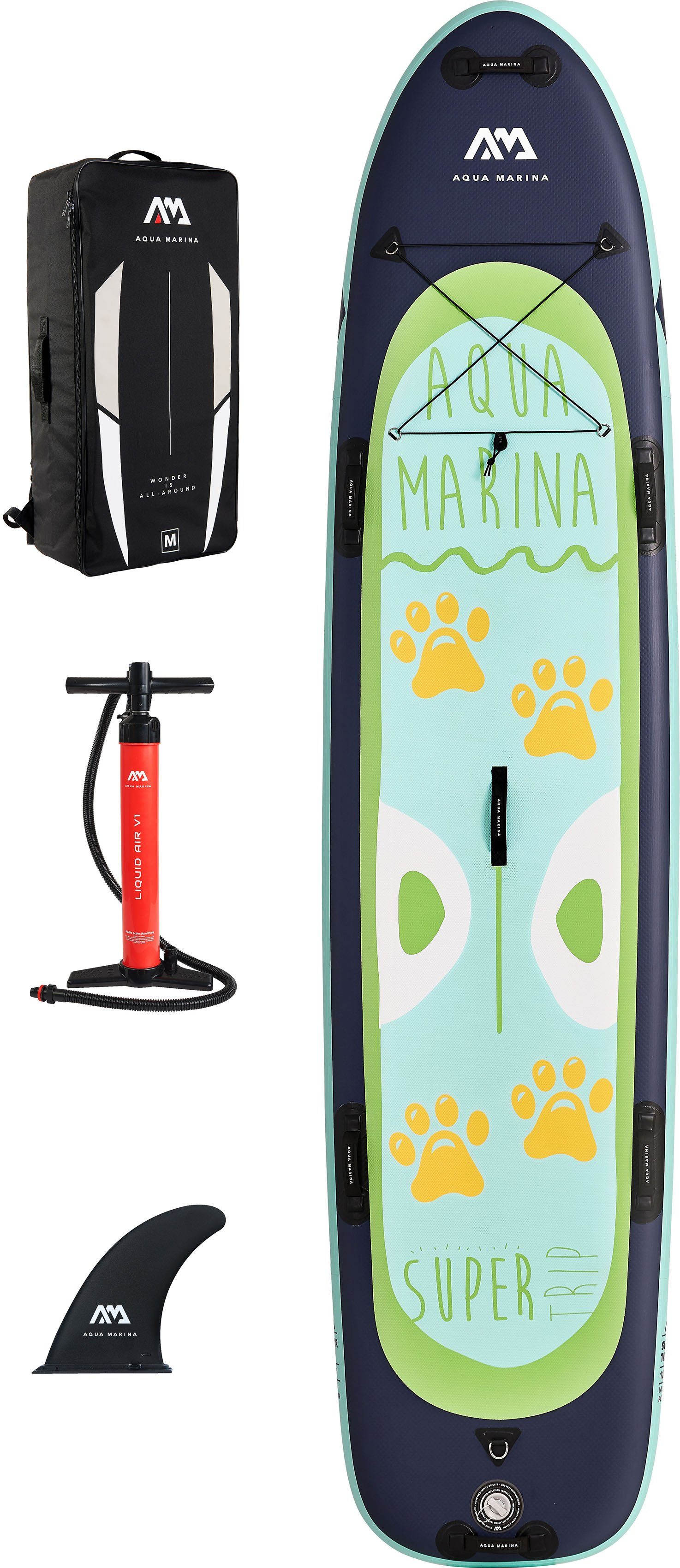 Aqua Marina SUP-Board Super Trip BT-21ST01, Funboard, (Set, mit Pumpe und Transportrucksack)