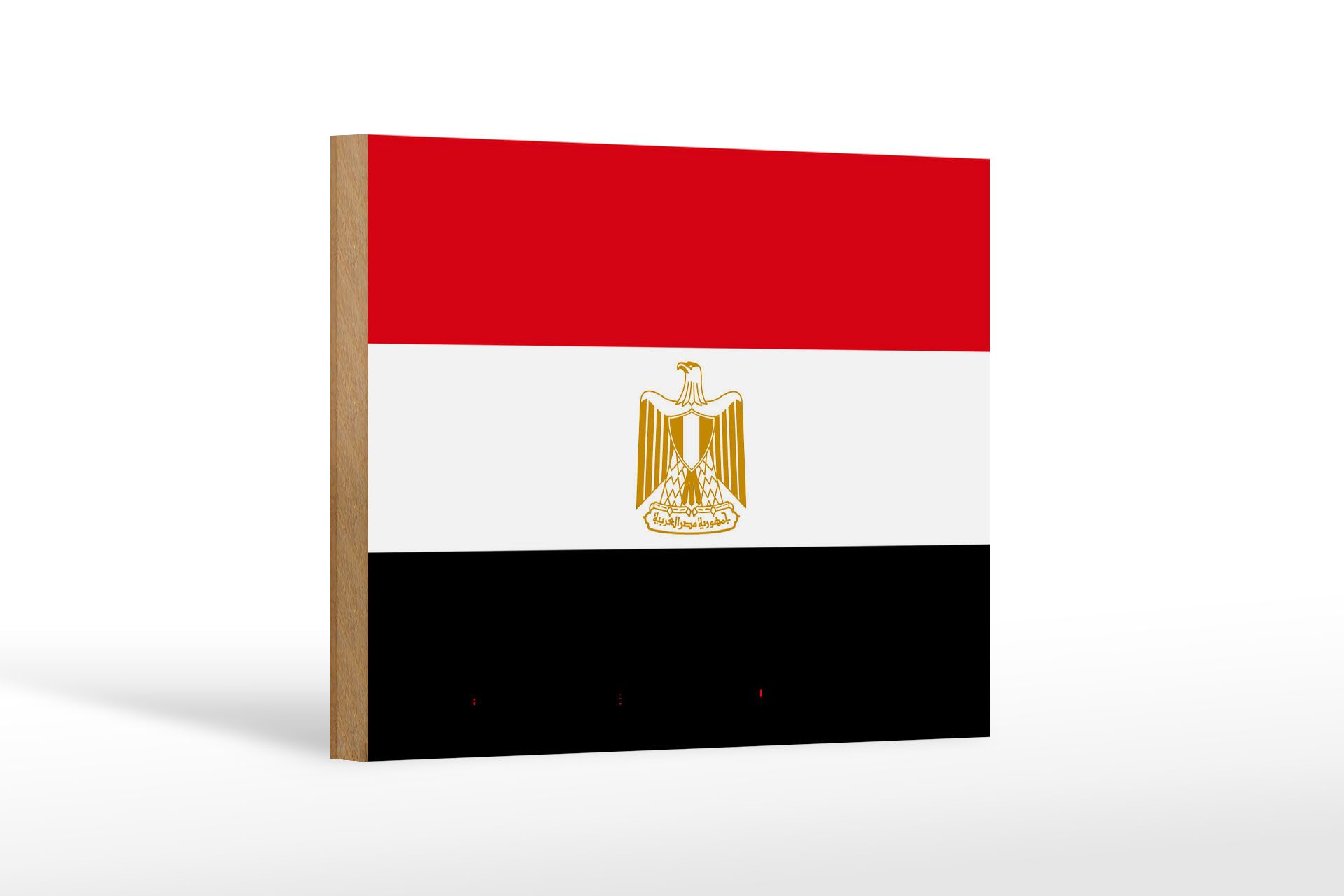 Femer GmbH Holzbild Flagge Ägyptens 18x12 cm Flag of Egypt, Flaggen (1 St), Glatte Holzfaserplatte (MDF), vorn beschichtet