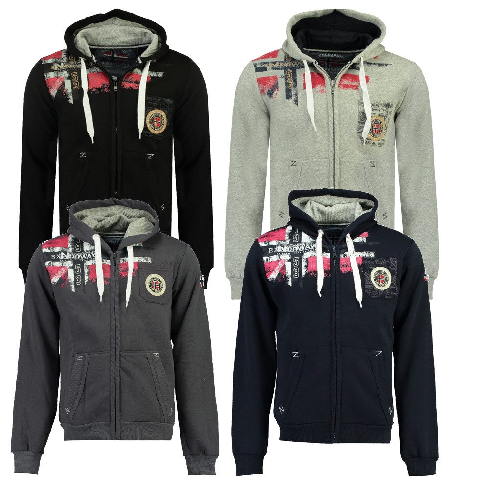 Geographical Norway Funktionsjacke Geographical Norway Herren Sweatjacke 625 M Schwarz
