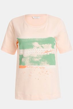 Gina Laura Rundhalsshirt T-Shirt Basic Fit Print Rundhals Halbarm