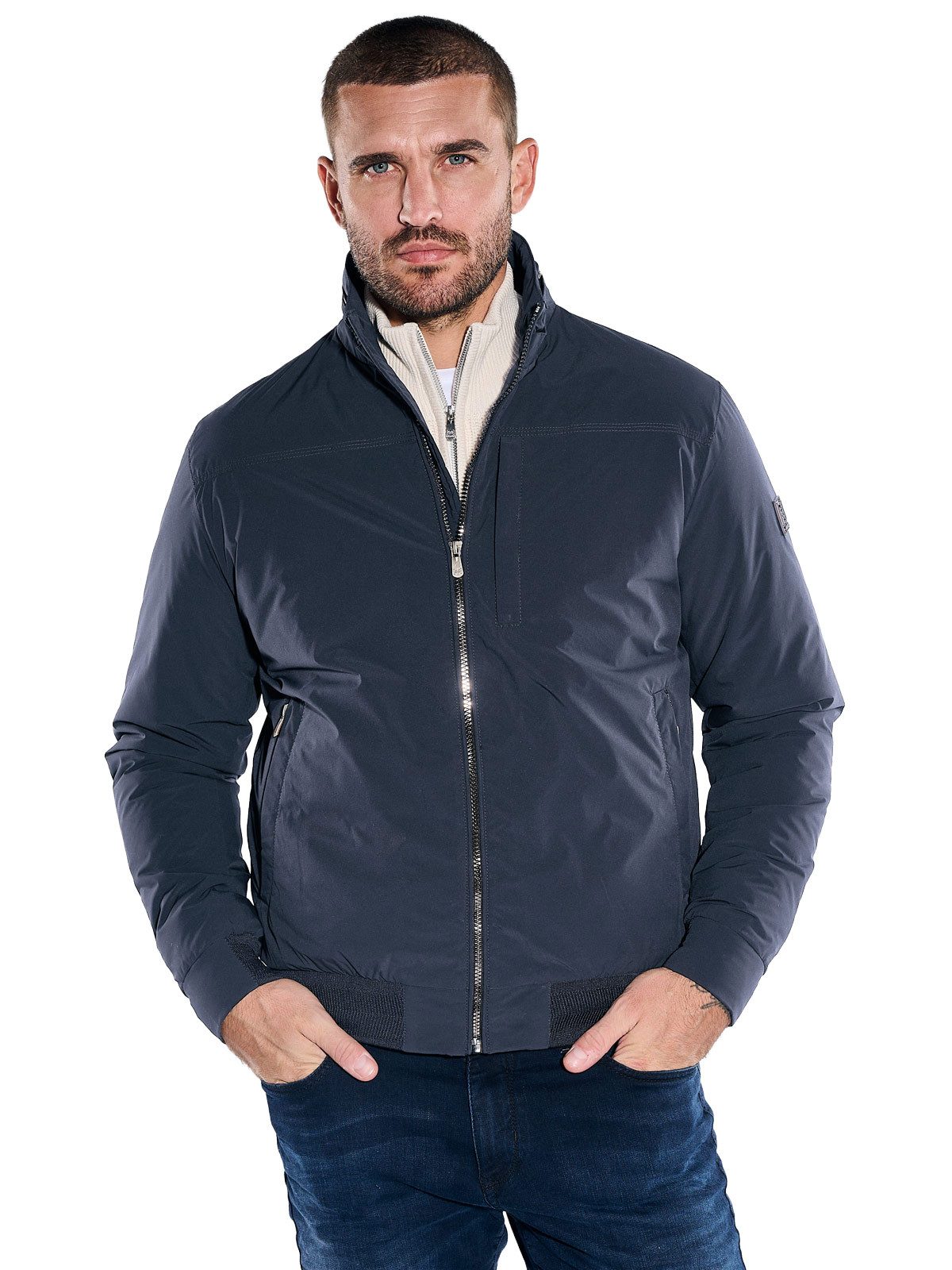emilio adani Kurzjacke Herren Wasserabweisende Jacke, Saphirblau