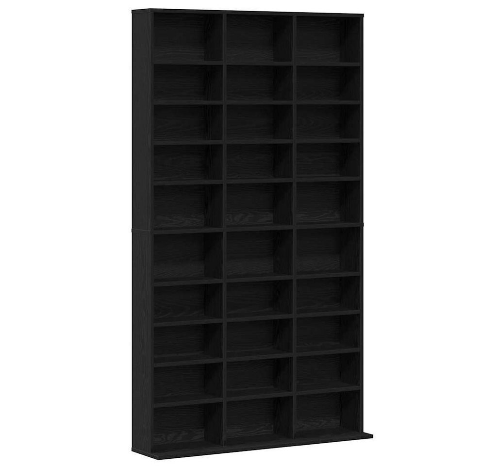 vidaXL CD-Regal CD Regal Schwarz Eichen-Optik 101 x 23 x 177,5 cm Holzwerkstoff, 1-tlg.