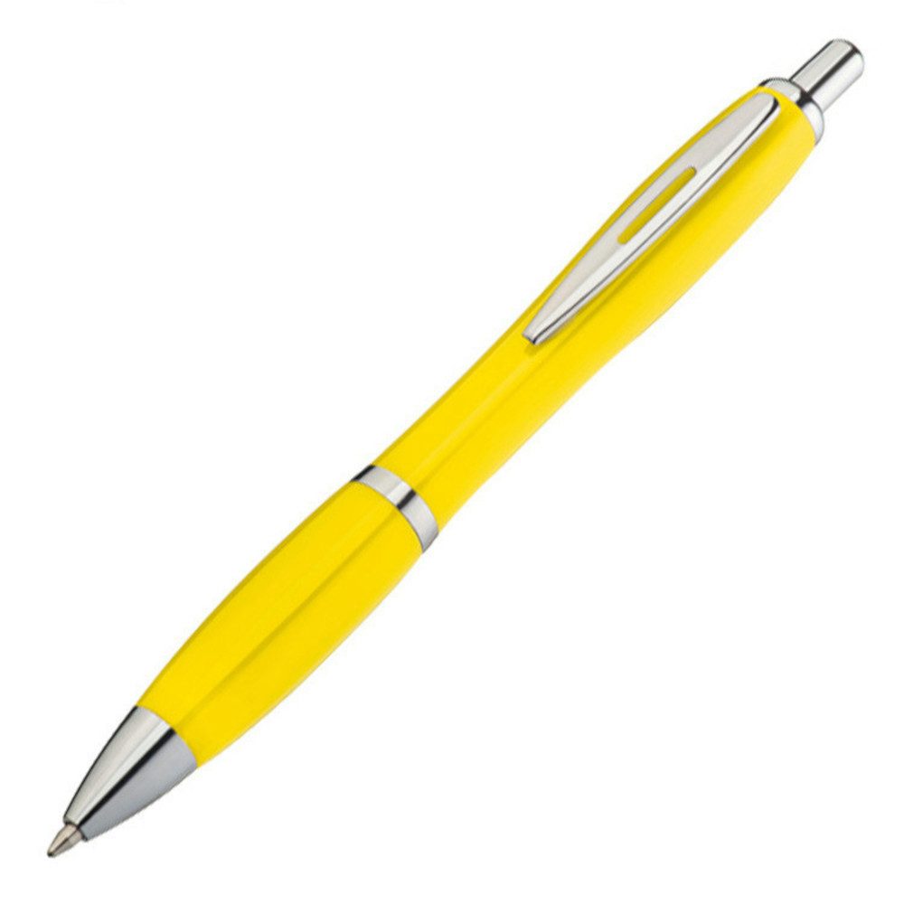 Kugelschreiber 25x Kugelschreiber / mit Metallclip / Farbe: gelb