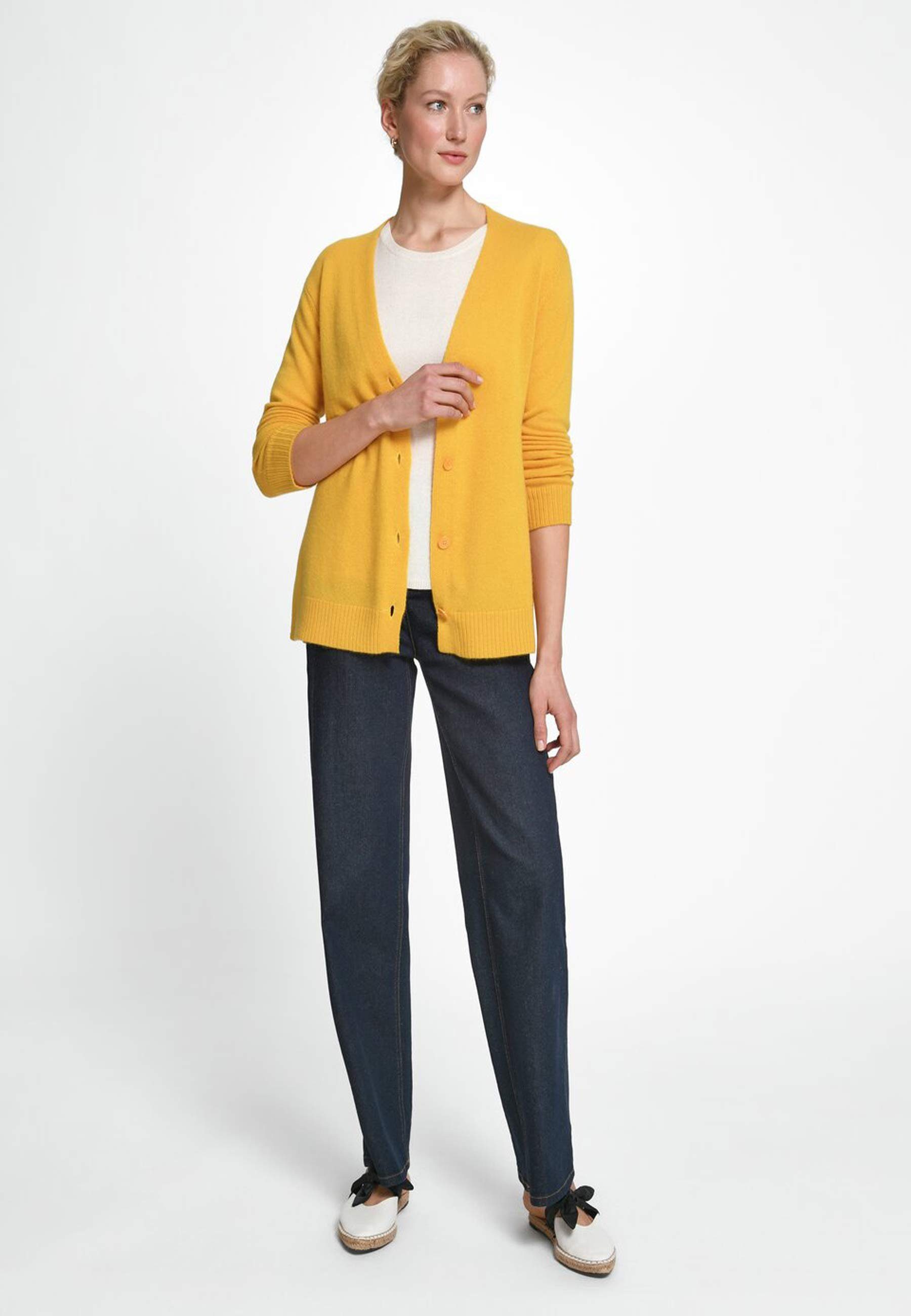 Cashmere Cardigan GELB include