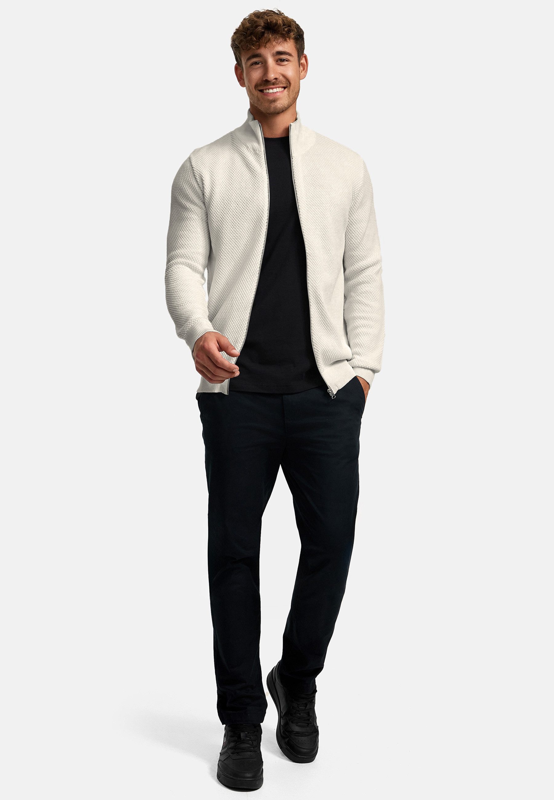 Kronstadt Strickjacke Herren KSErik Herrenstrickjacke Feinstrickjacke mit Stehkragen – Bild 4 von 5