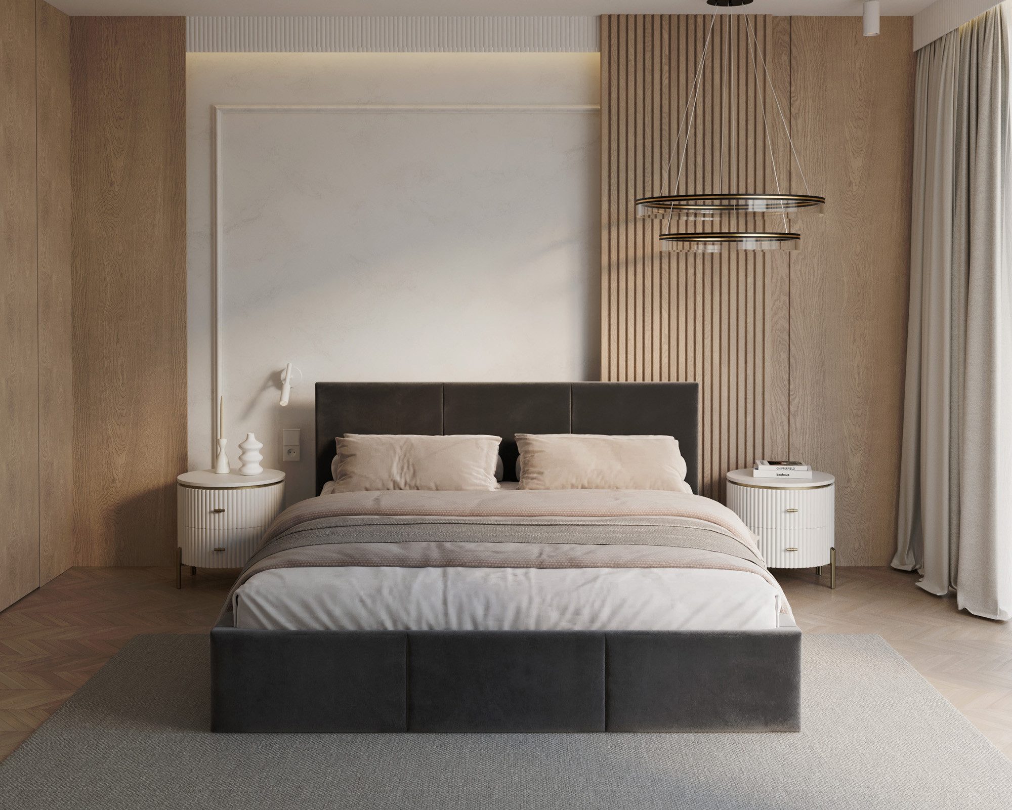 thematys Polsterbett mit Bettkasten & Lattenrost – Stauraumbett Velours 120x200–180x200 (Optional mit 28 cm H3/H4 Taschenfederkern oder 23 cm Taschenfederkern-Matratze H2)