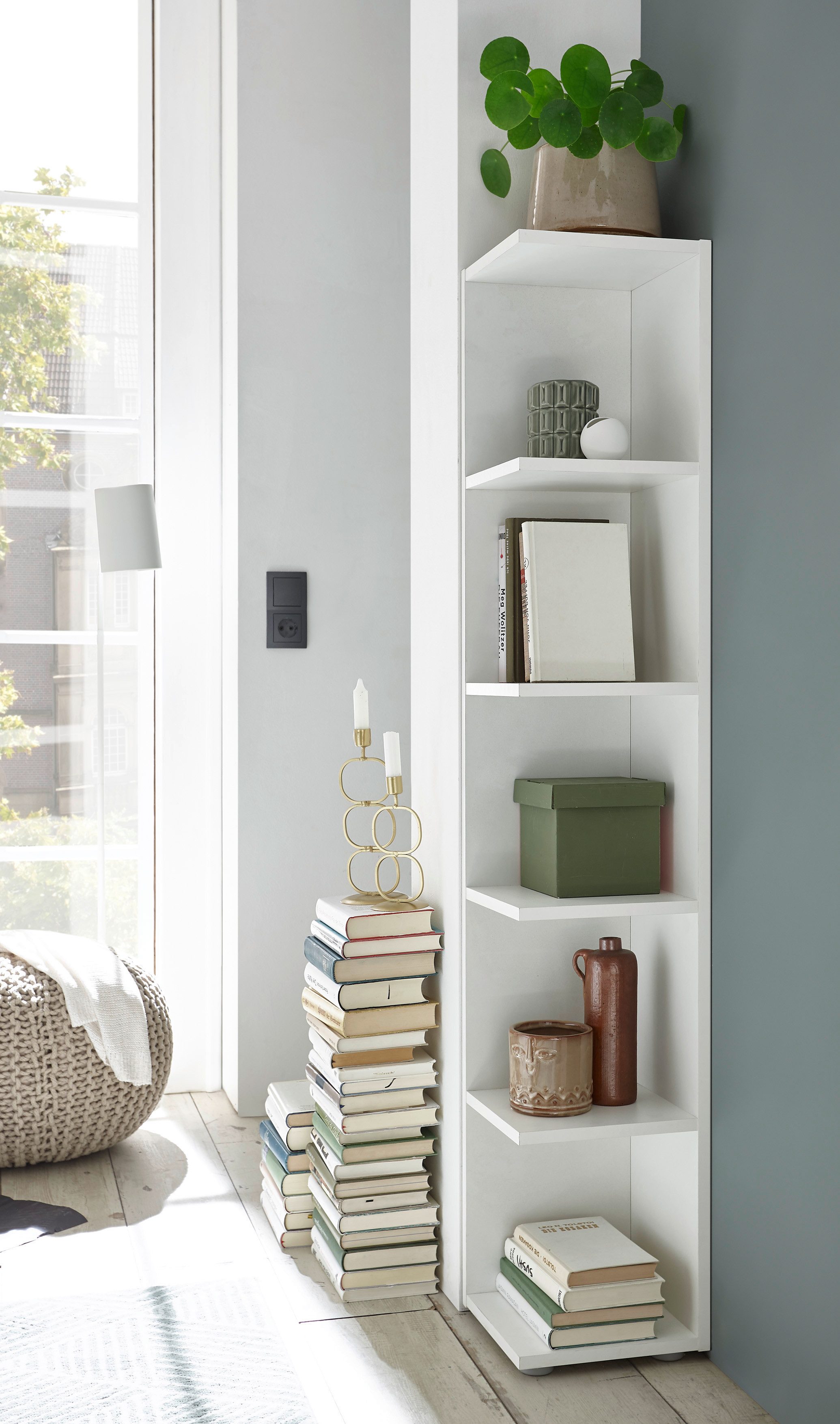 BEGA OFFICE Eckregal Corner Light, mit 5 offenen Fächer, 24x25,7x141 cm günstig online kaufen