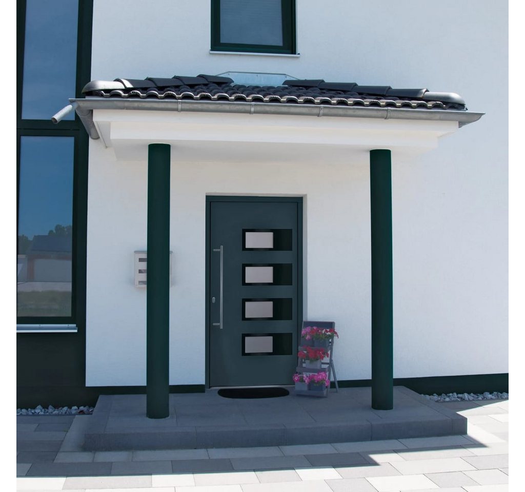 Thumbnail - vidaXL Haustür, Eingangstür Anthrazit 100x210 cm Aluminium und PVC
