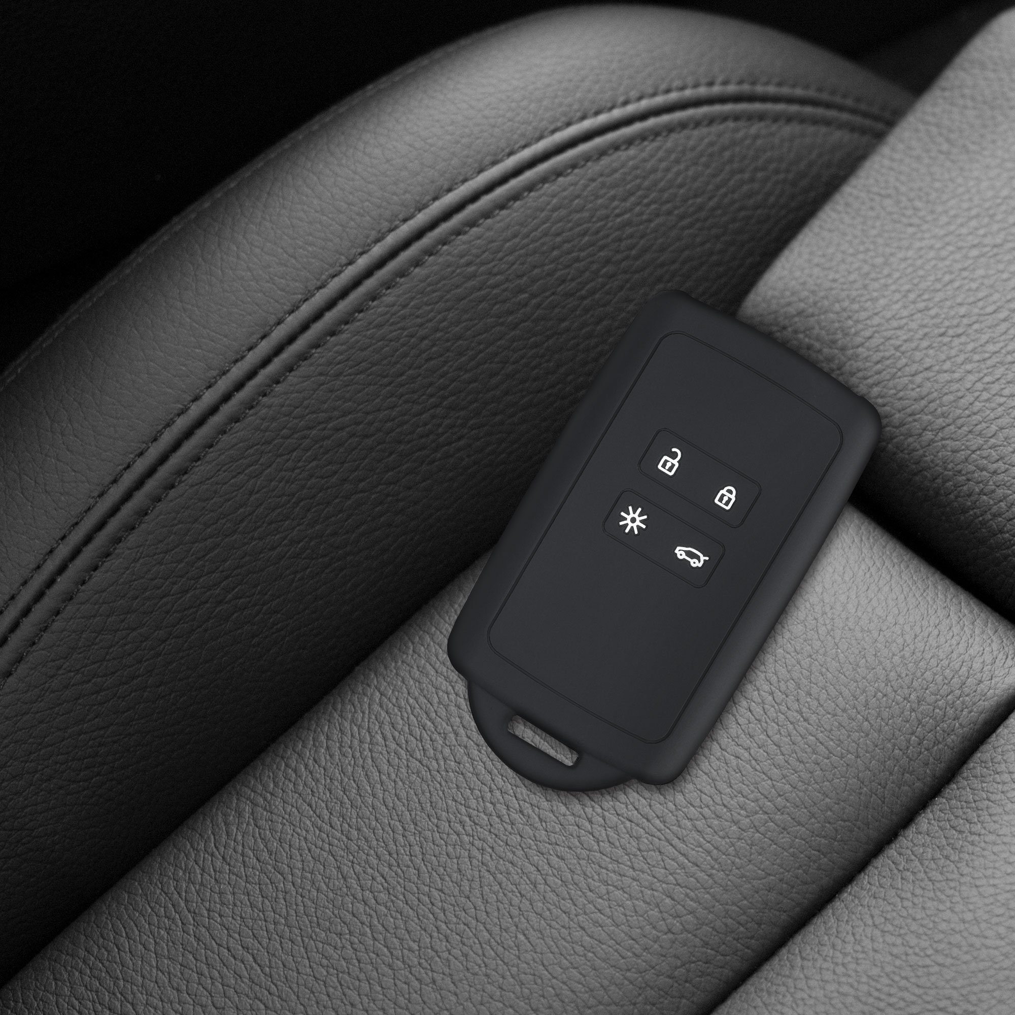 kwmobile Schlüsseltasche Autoschlüssel Hülle für Weiß Schlüsselhülle Silikon Schutzhülle Renault