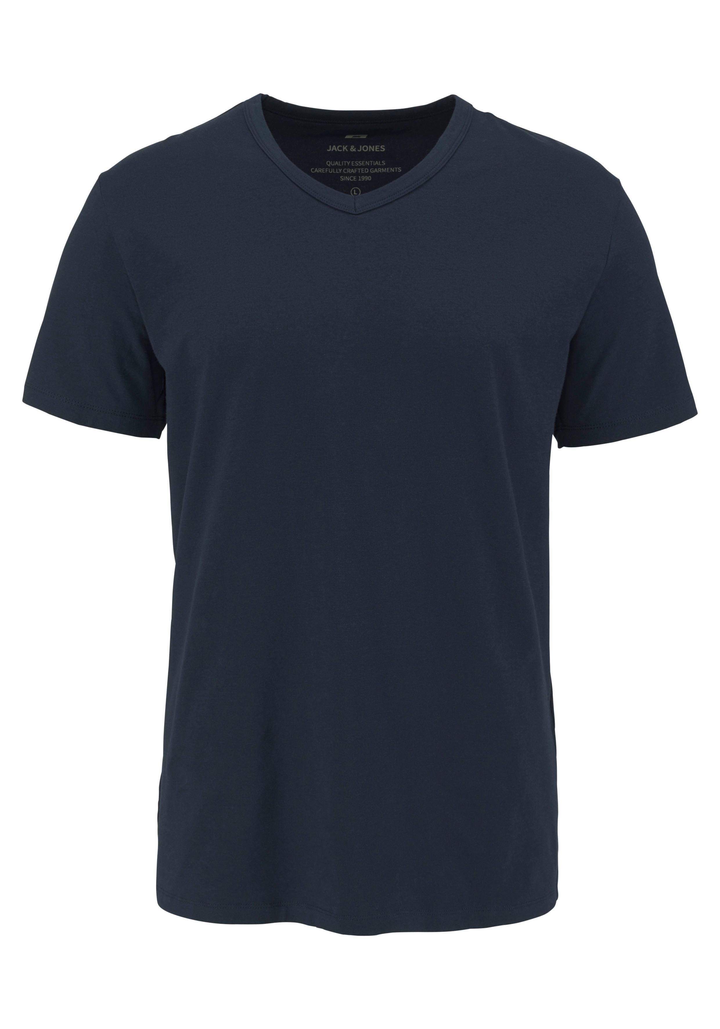 mit Blazer SLIM- TEE BASIC & Navy V-NECK Jones FIT V-Ausschnitt Jack T-Shirt
