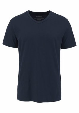 Jack & Jones T-Shirt SLIM- FIT BASIC TEE V-NECK mit V-Ausschnitt