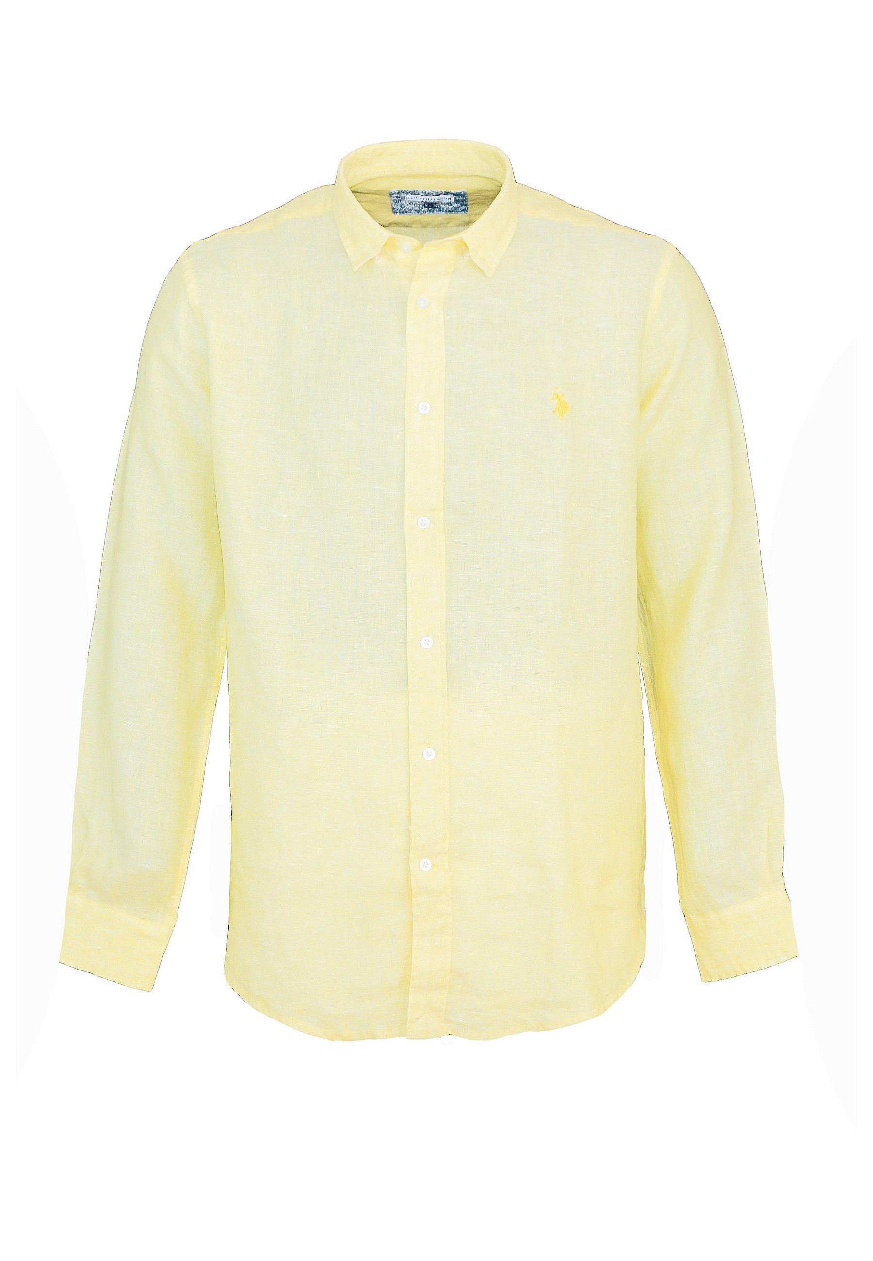 U.S. Polo Assn. Langarmhemd Hemd Leinenhemd Button Down Linenshirt (1-tlg) günstig online kaufen