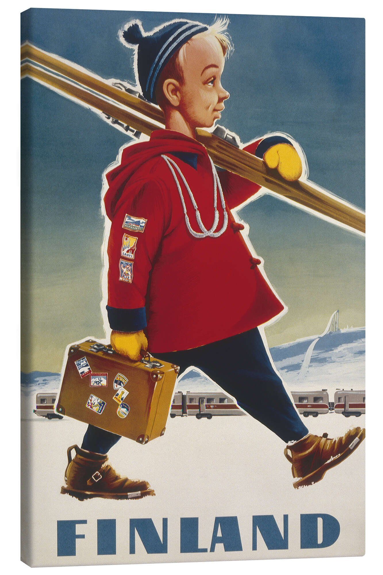 Leinwandbild Vintage Ski Collection