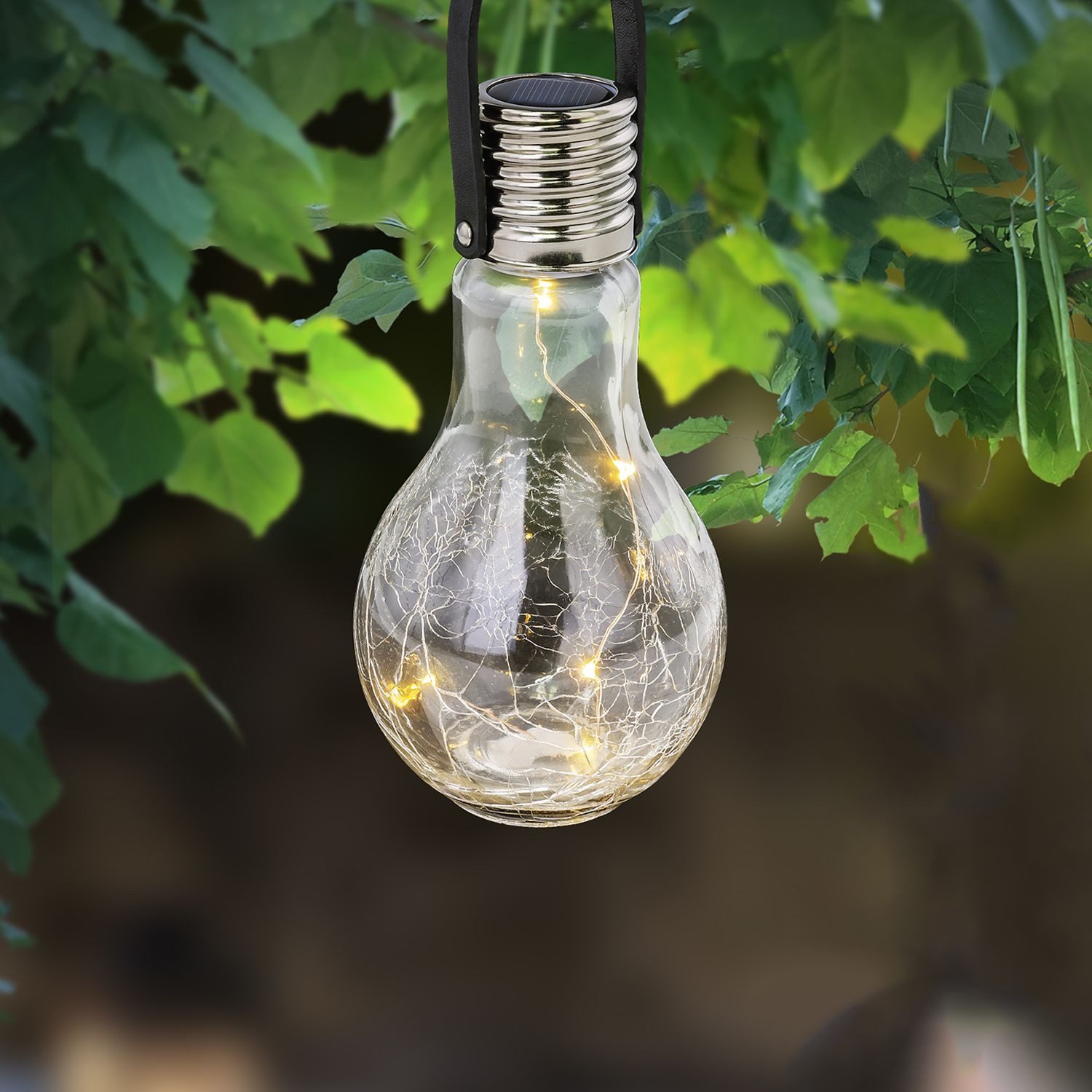 Globo LED Solarleuchte GLOBO Solarleuchte Garten Glühbirne Solarlampe