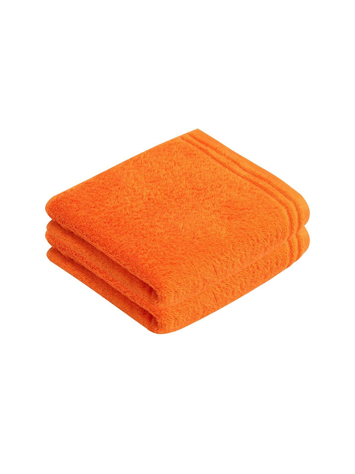 Vossen Handtücher 2er Pack Handtuch 50 x 100 cm Calypso feeling, Frottier (Spar-Set, 2-St), Vegan orange