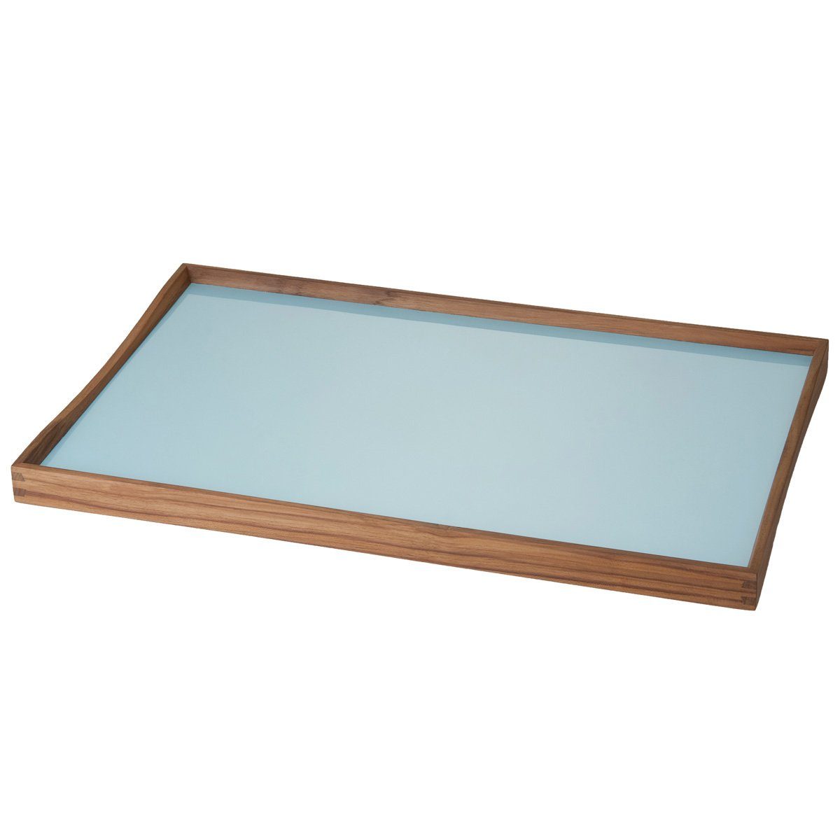 Blau/Schwarz 38 Dekotablett in aus Tray Architectmade Serviertablett (Large); cm Turning Tablett Laminat/Teakholz; Wendetablett x 51 Zweifarbiges