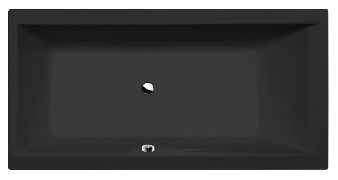 Polysan s.r.o. Badewanne CLEO Rechteckwanne 180x90x48cm, schwarz matt, Polysan-13111-21