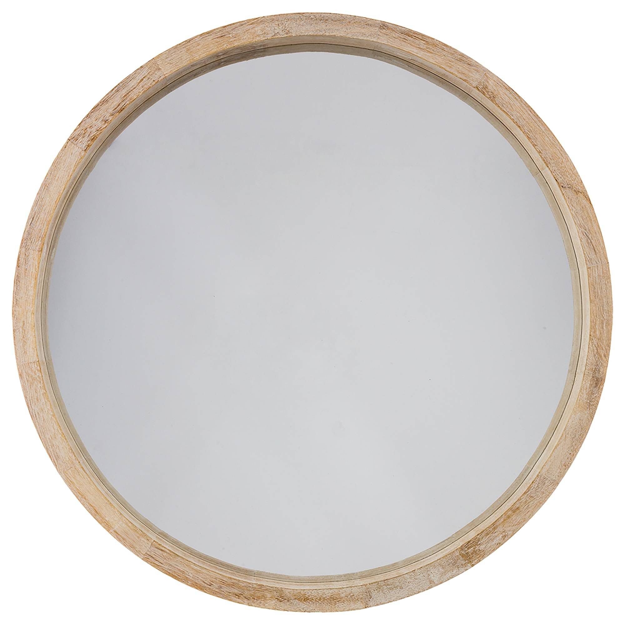Atmosphera Créateur d'intérieur Wandspiegel Runder Spiegel mit Holzrahmen, Ø 52 cm. Reduzierter Preis € 40,99. Unverbindliche Preisempfehlung € 52,99