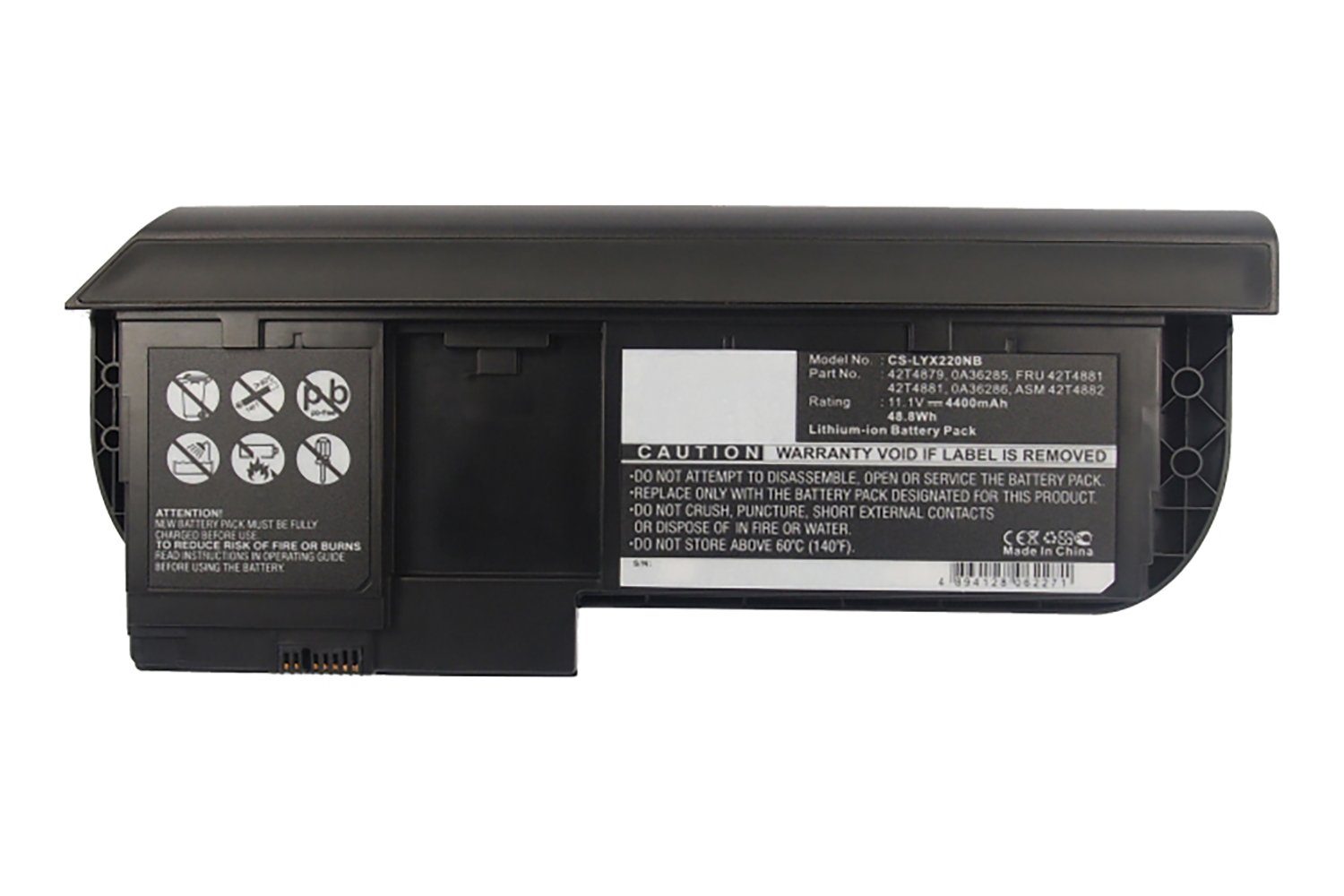 PowerSmart CS-LYX220NB Laptop-Akku Ersatz für 42T4879, 0A36316, 0A36285, 45N1078 42T4881, 4400 Li-ion 0A36286, (11,1 Lenovo mAh V) 42T4877l