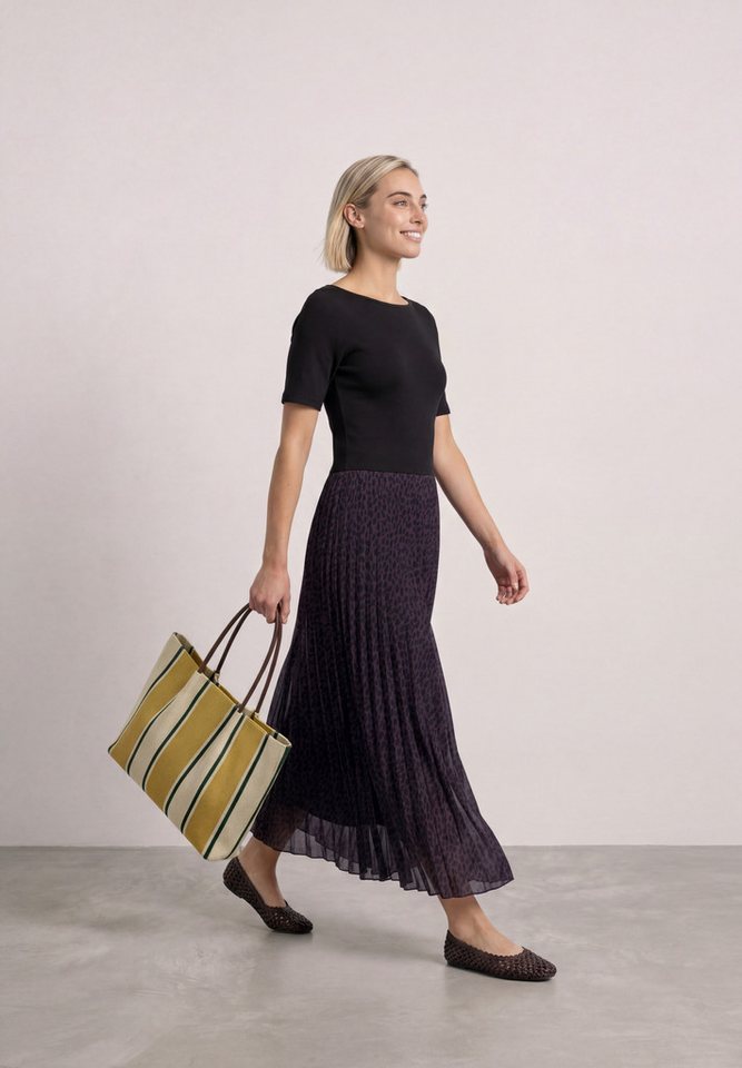 STREET ONE Maxikleid mit plissiertem Rockteil