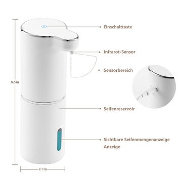 GelldG Seifenspender Seifenspender automatischer Wandmontage, Schaumseifenspender