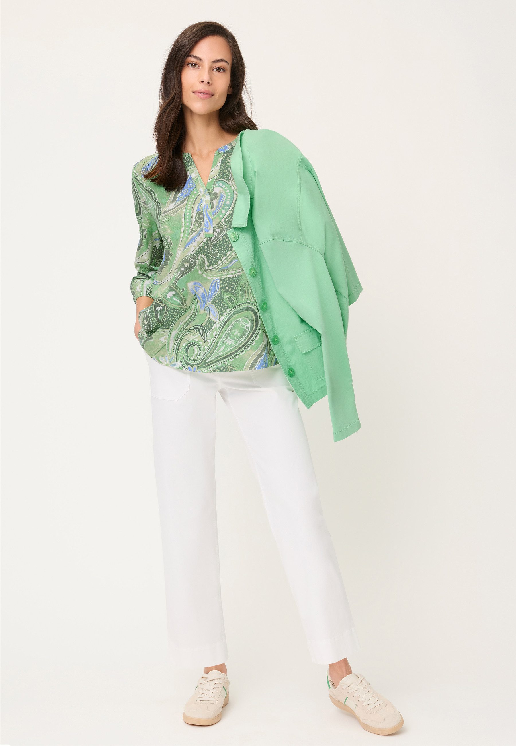 Olsen Tunikashirt mit Allover-Dessin und Tunikaausschnitt – Bild 5 von 5