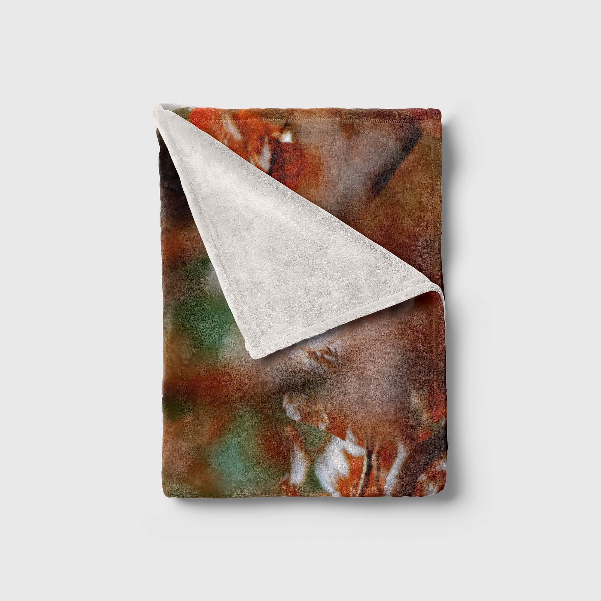 Sinus Art Handtücher Handtuch Strandhandtuch Saunatuch Kuscheldecke mit Tiermotiv keine Eule im Wald, Baumwolle-Polyester-Mix (1-St), Handtuch