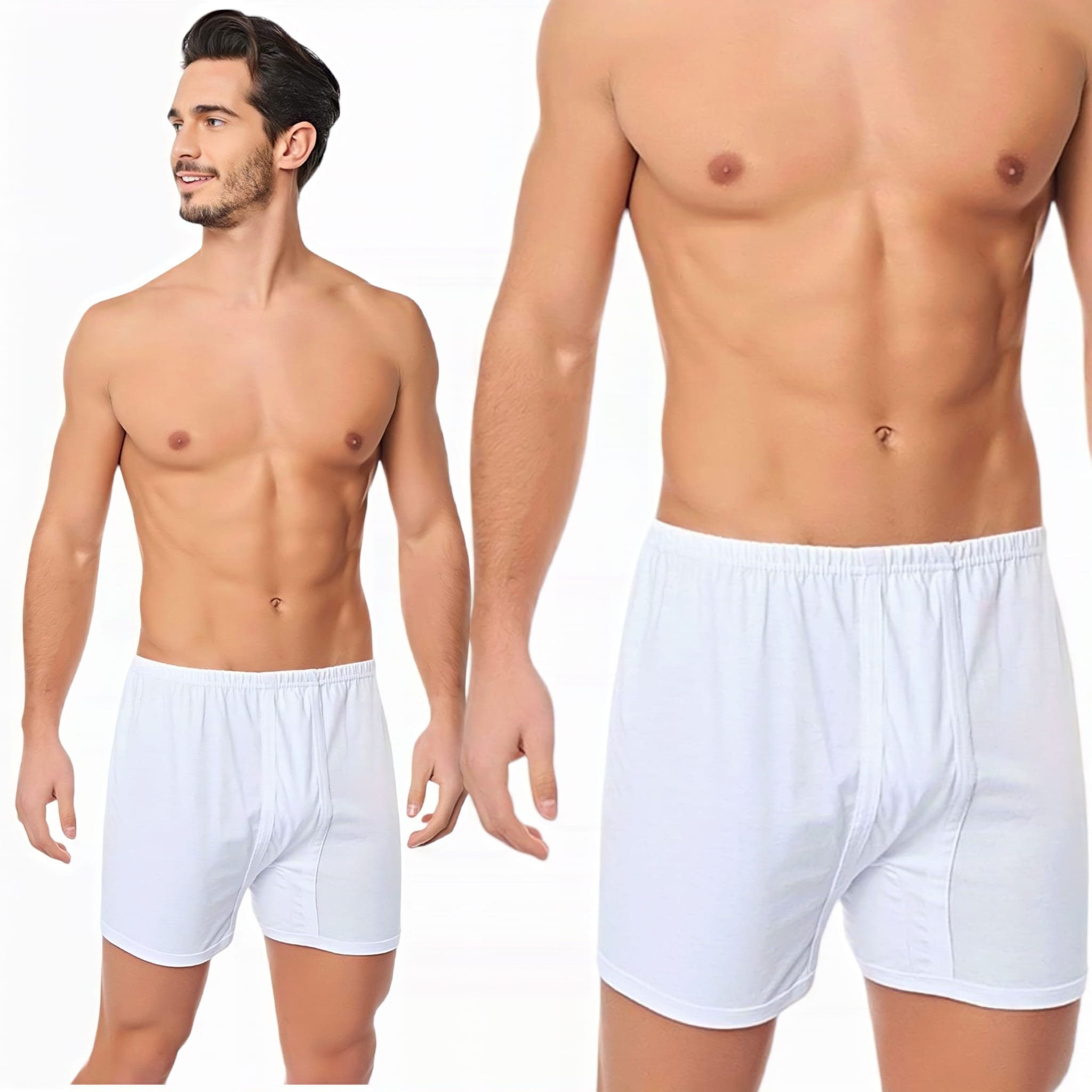 Seher/Tutku (Packung, Boxershorts Langer Boxer Herren Pack Slips Lange Unterhosen 6er 6er-Pack) Retroshorts Khaki breite