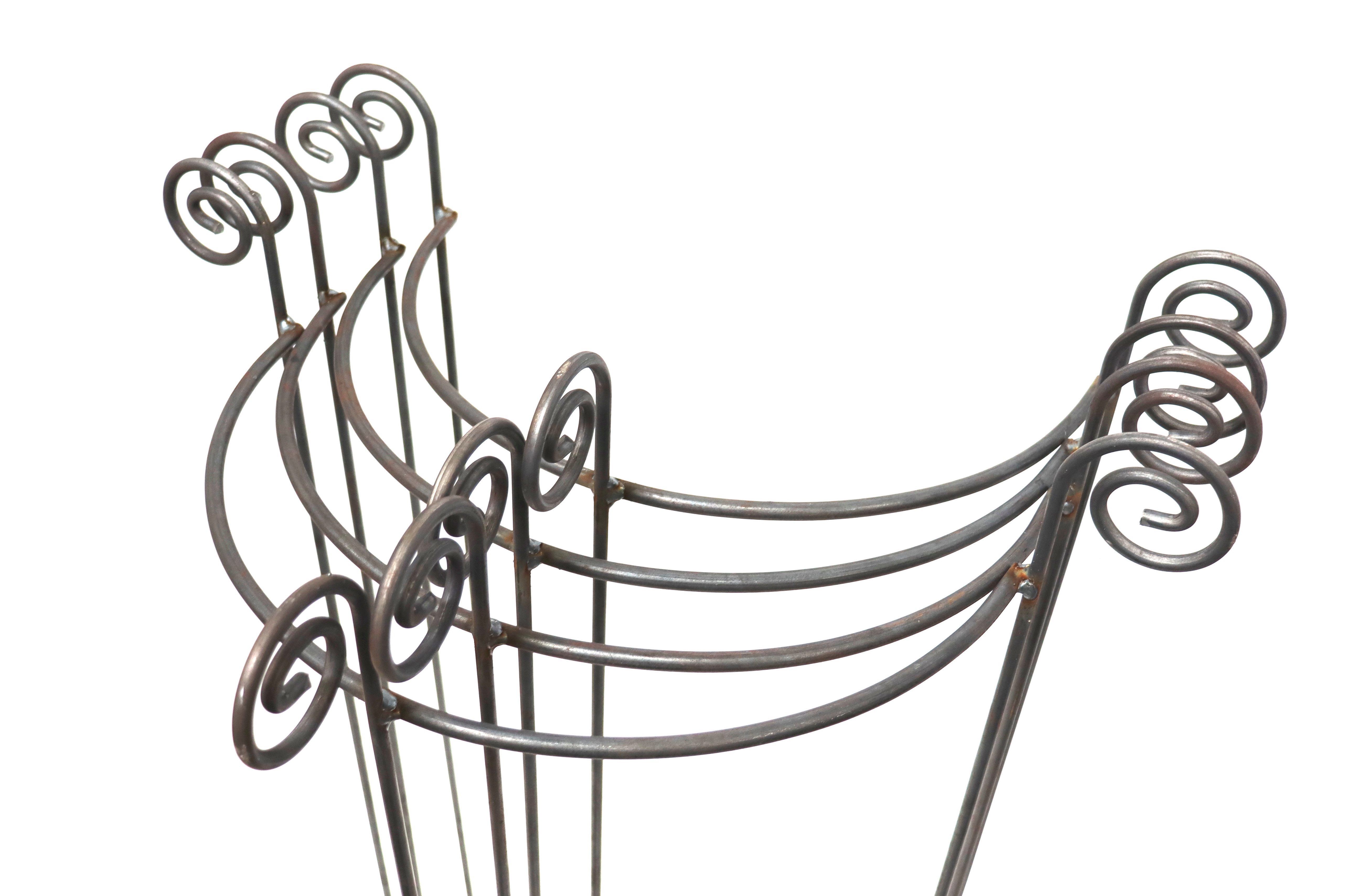 Hirsch Terracotta Spalier 4x Staudenhalter halbrund 45/90 cm Vollmaterial, Staudenhalter halbrund unbehandelt freistehend