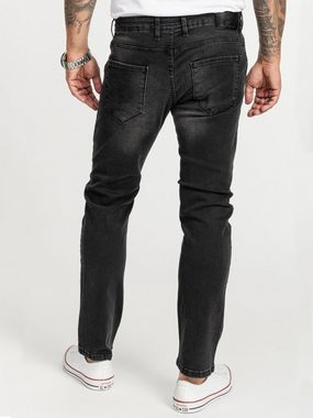 Rock Creek Regular-fit-Jeans Herren Jeans Stonewashed Schwarz RC-2409