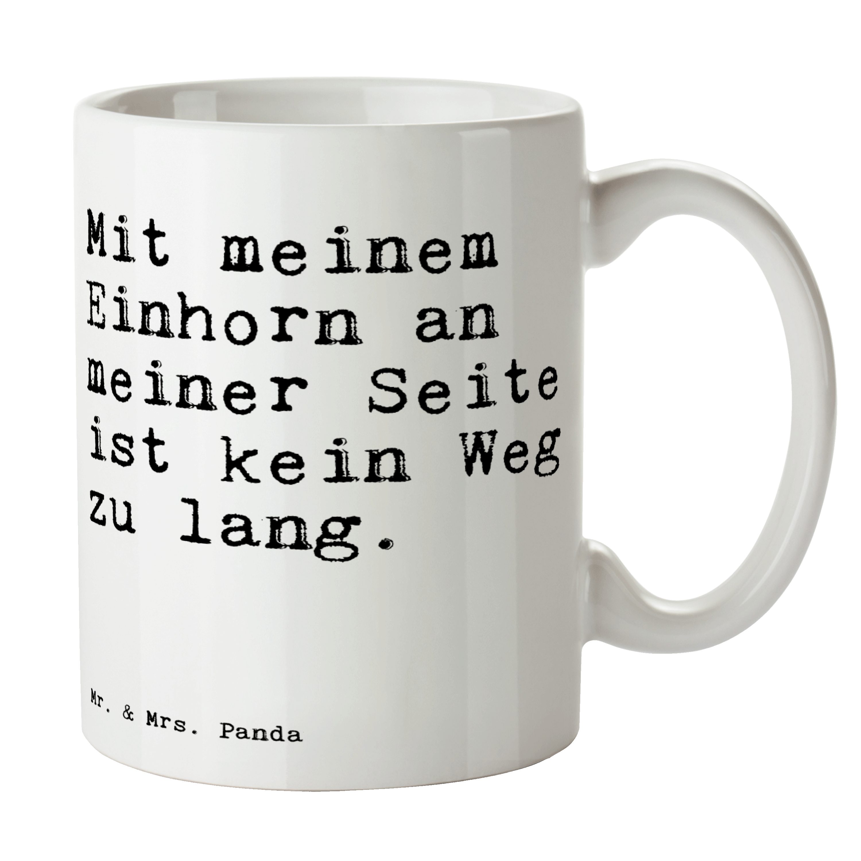 Mr. & Mrs. Panda Tasse Mit meinem Einhorn an... Weiß Geschenk