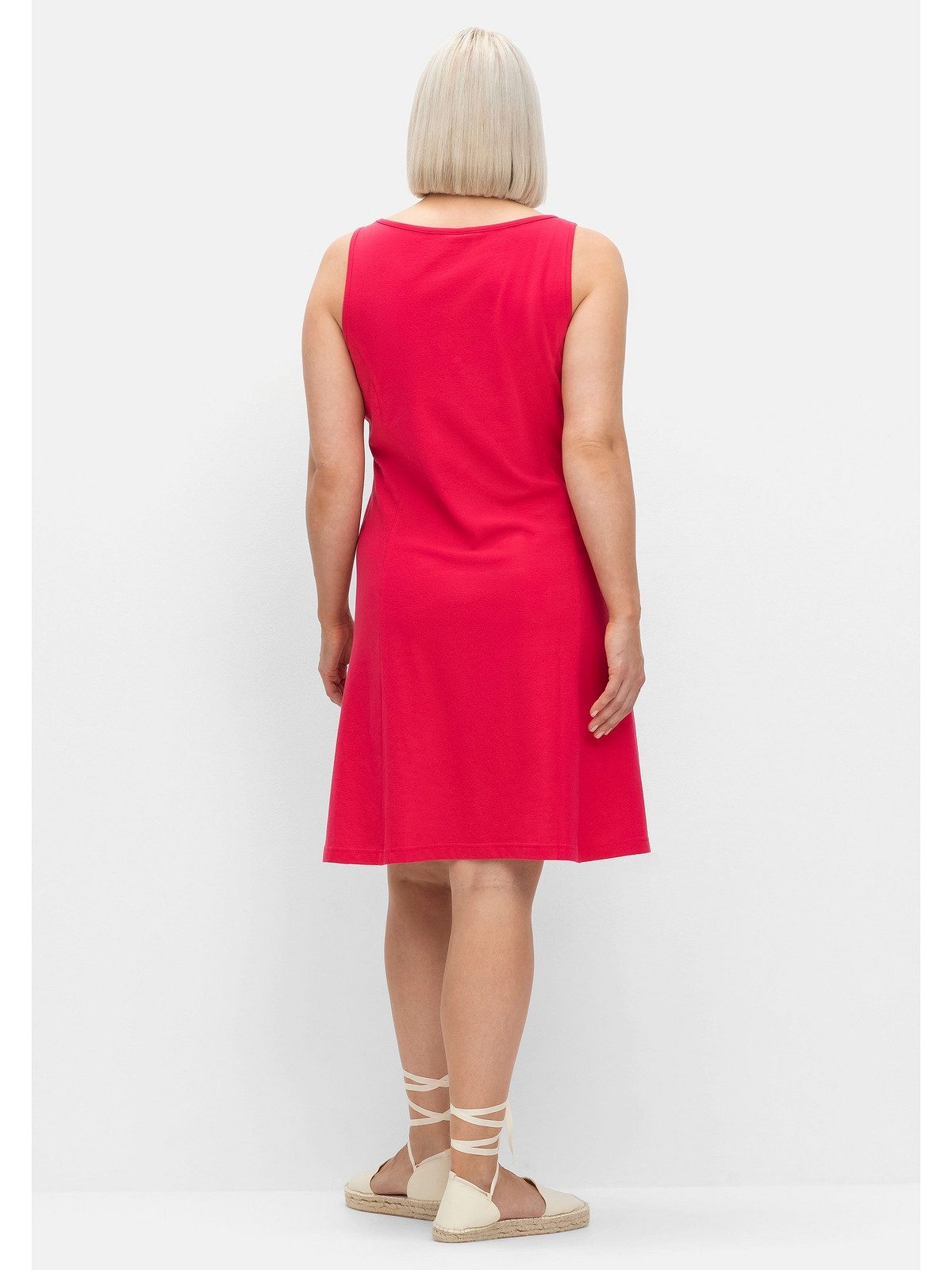 Sheego Jerseykleid Große Größen mit breiten Trägern