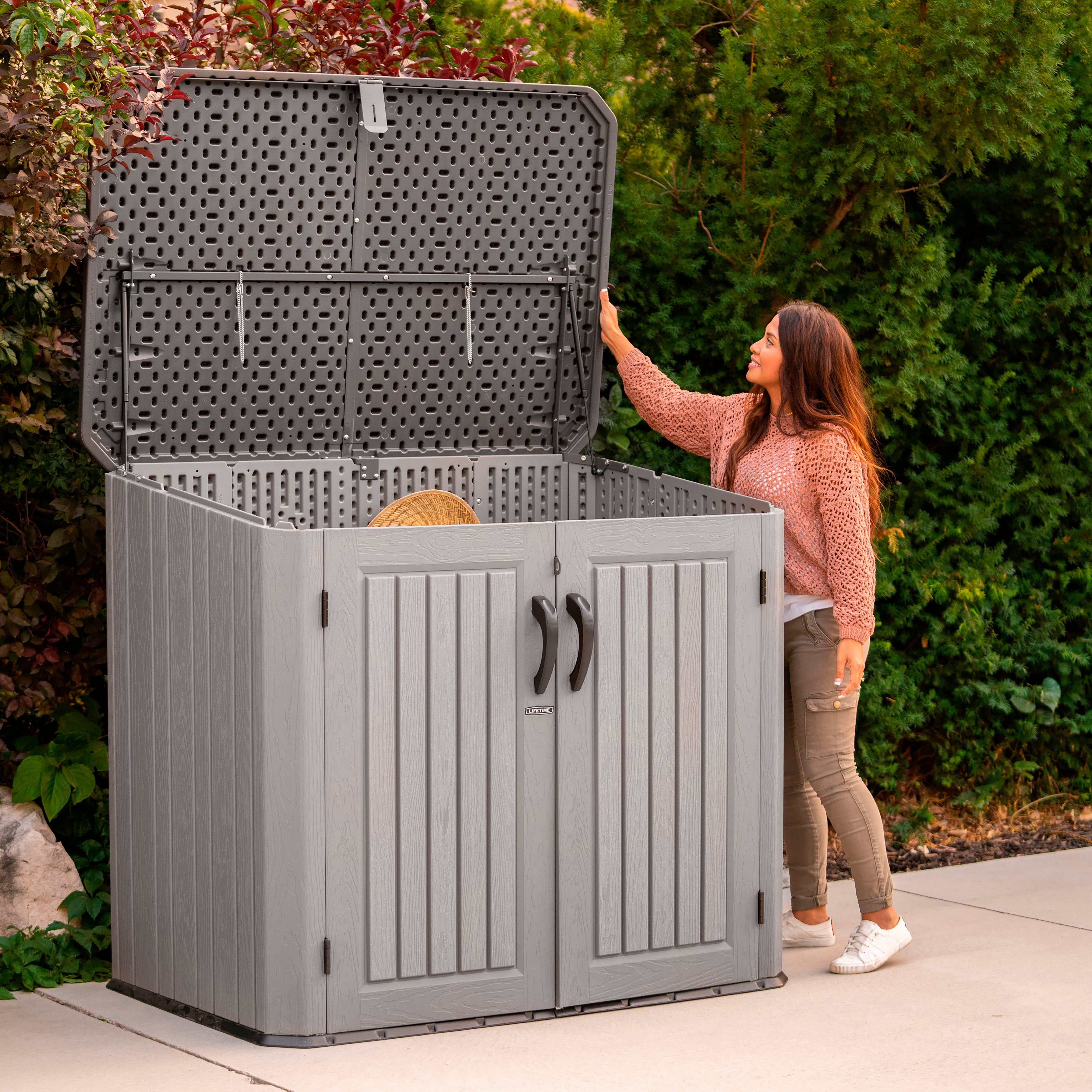 50NRTH Mülltonnenbox Phil, BxTxH: 146x94x128 cm, für 2 Mülltonnen á 240 l