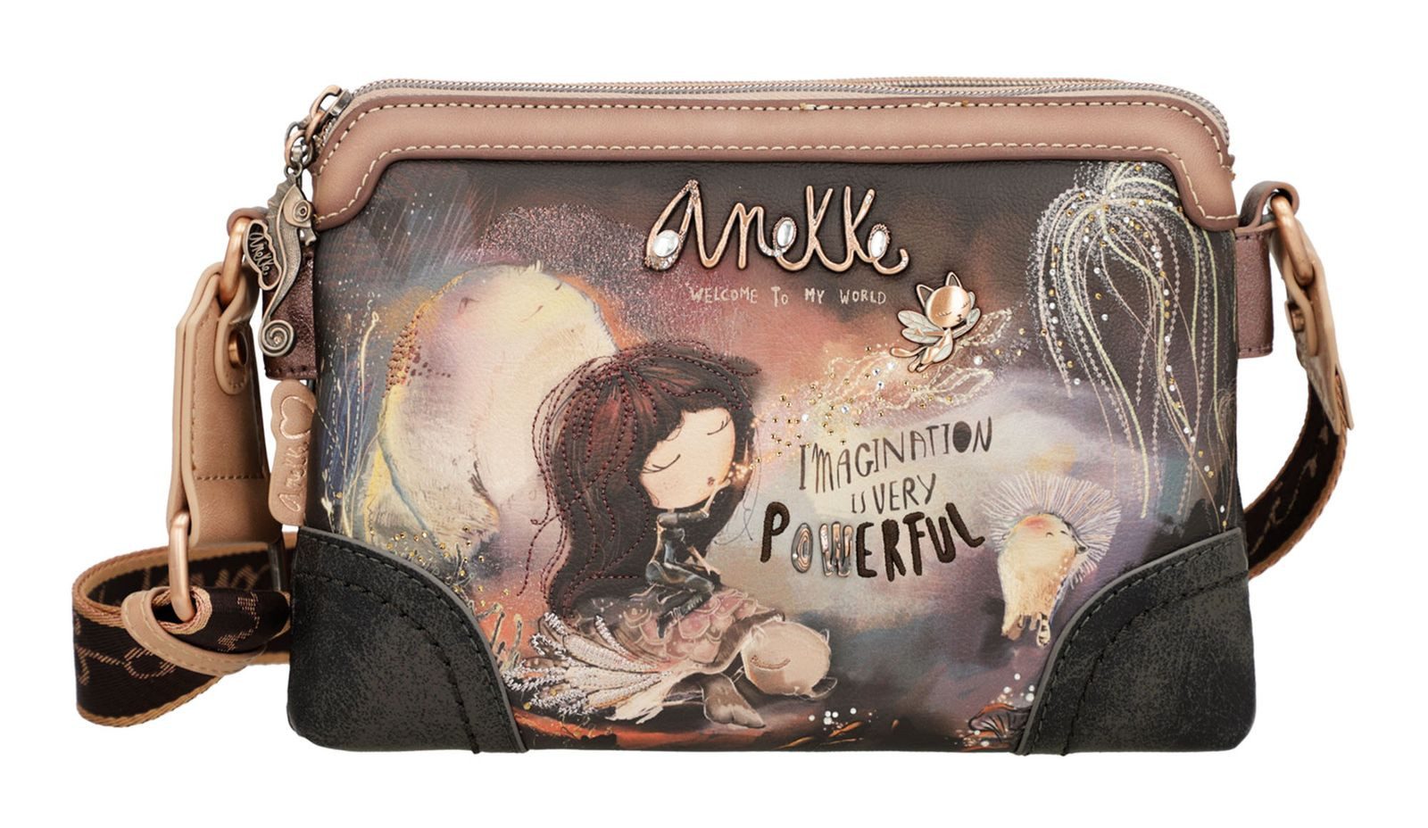 Umhängetasche 2 Compartment Crossbody Bag