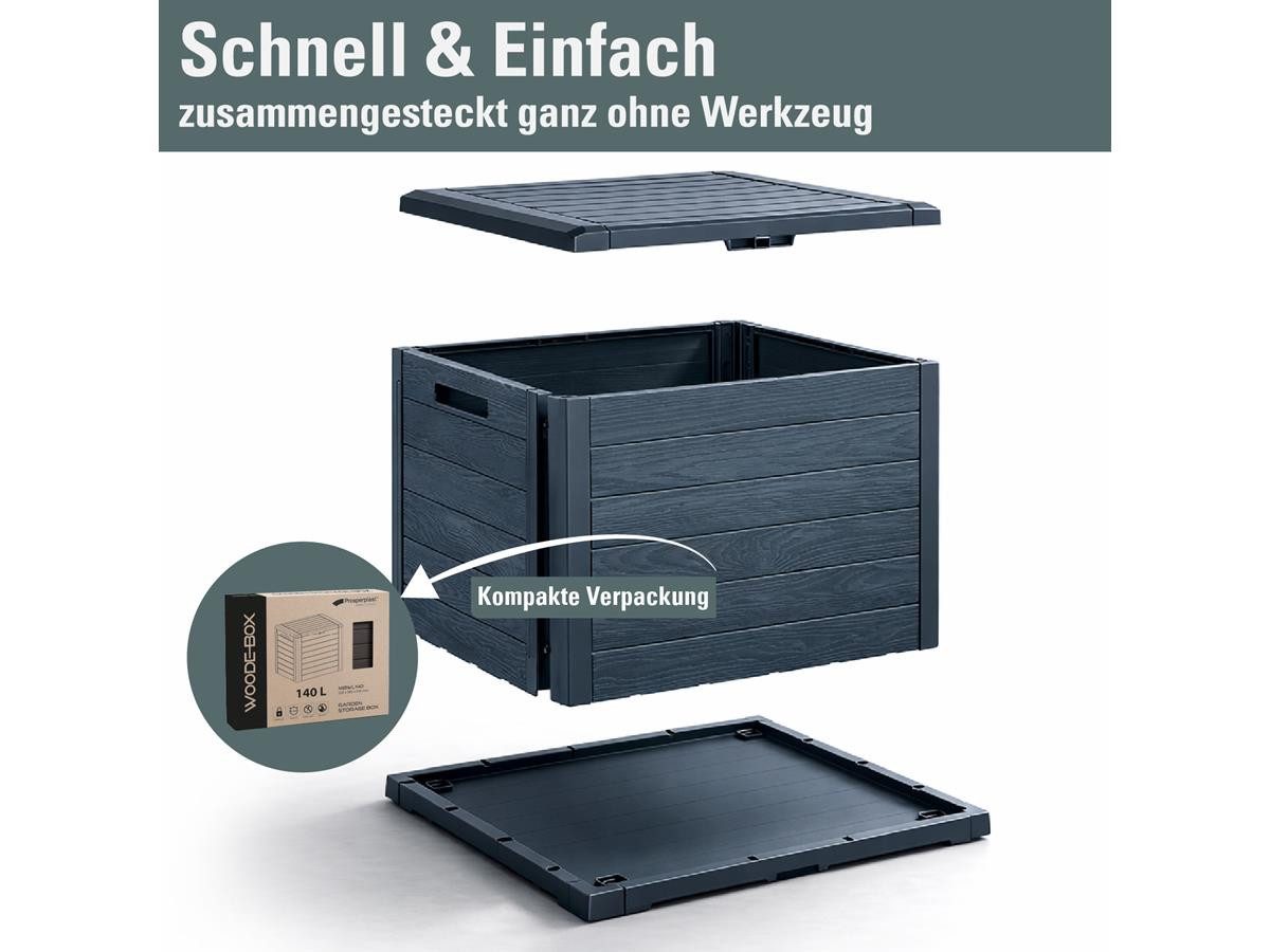 Prosperplast Aufbewahrungsbox Woodebox (1 St., OTTOs Choice), anthrazit, 140 liter – Bild 5 von 5