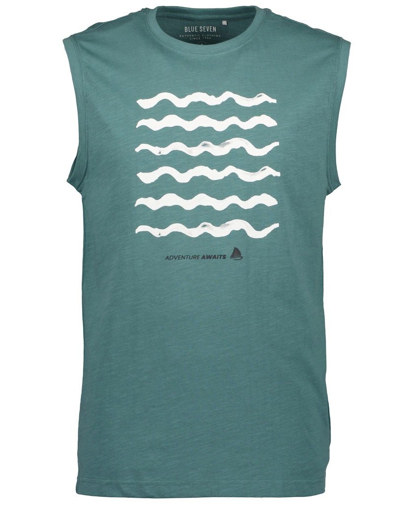 Blue Seven Muskelshirt Blue Seven Herren Muskelshirt Tank Top Wellen dunkelgrün (1-tlg)