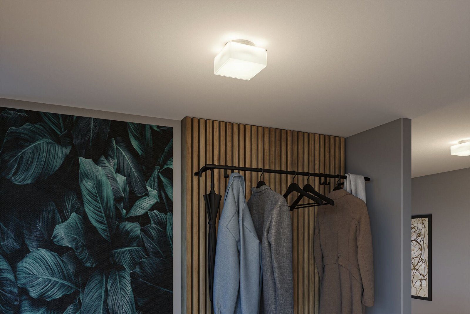 Paulmann LED Deckenleuchte Selection IP44 3000K Maro integriert, Bathroom 155x155mm 1x6,8W fest Warmweiß Kunststoff, LED Weiß