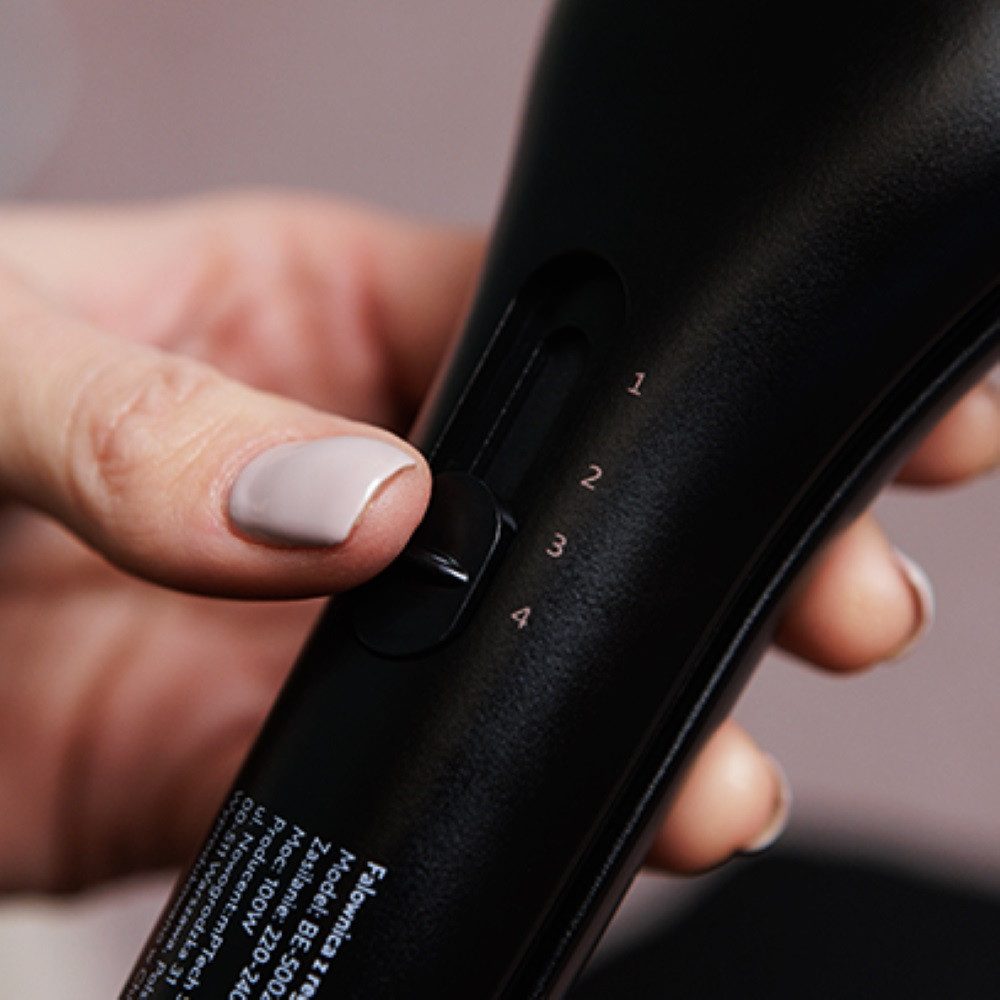 COFI 1453 Welleneisen BE-500234 - Schwarz - Beachwaves-Eisen für natürliche Wellen