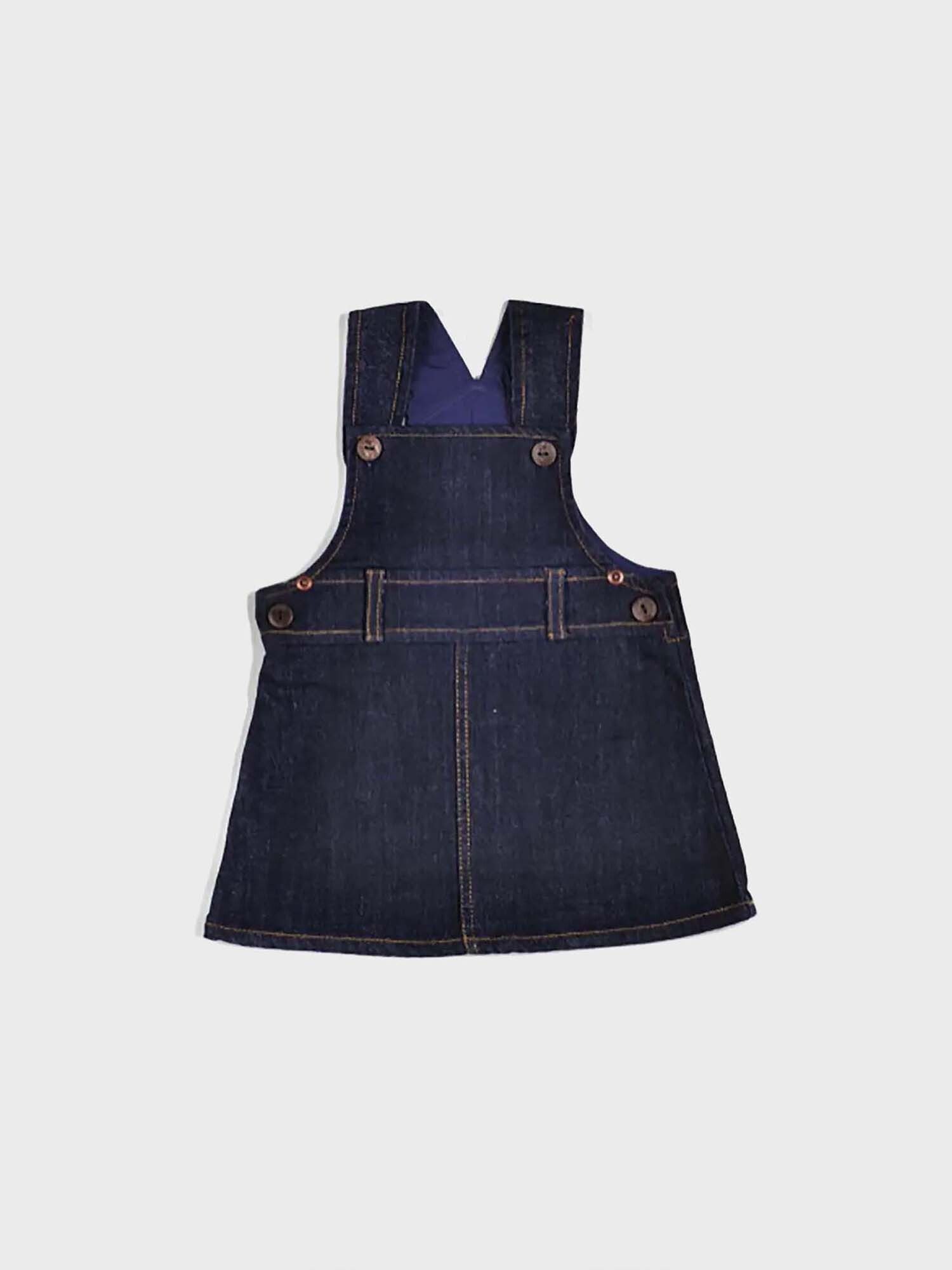 OrganicEra Jeanskleid Baby-Denim-Latzhosenrock aus Bio-Baumwolle (Einzelstück, 1-tlg) GOTS-zertifiziert