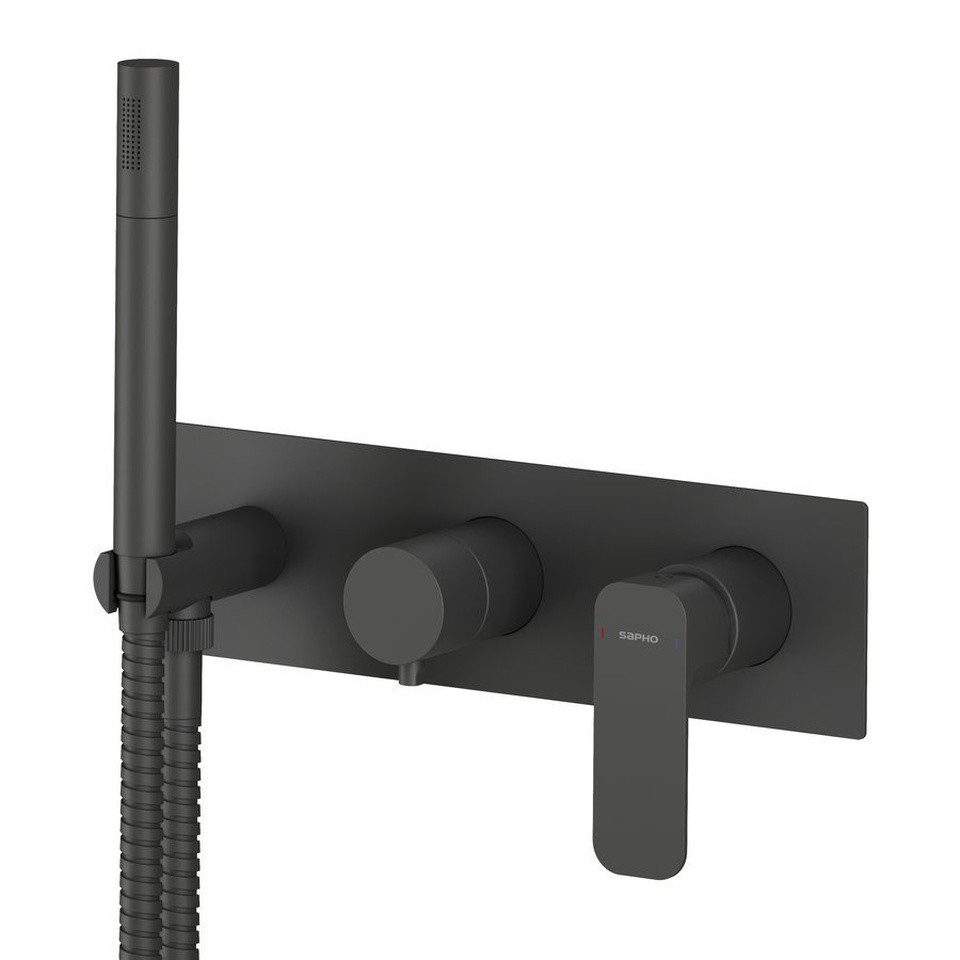 Sapho Duscharmatur SPY Unterputz-Duscharmatur/Wannenarmatur mit Handbrause, 2 Wege Sapho-PY52-15