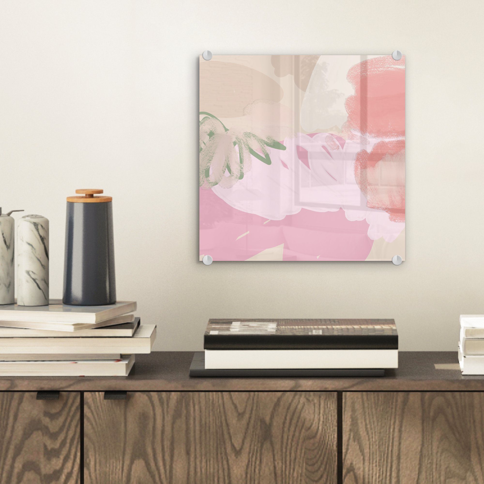 MuchoWow Acrylglasbild Rosa - Kunst - günstig online kaufen