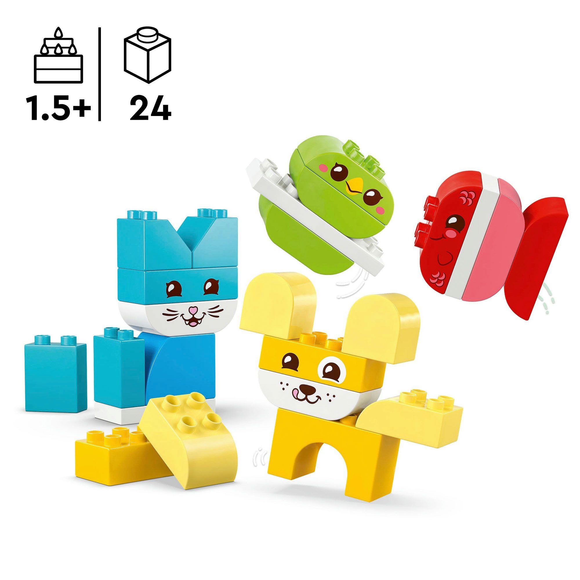 LEGO® 3-in-1 Kreative Tiere (10477), LEGO DUPLO My First Konstruktionsspielsteine, (24 St), Made in Europe