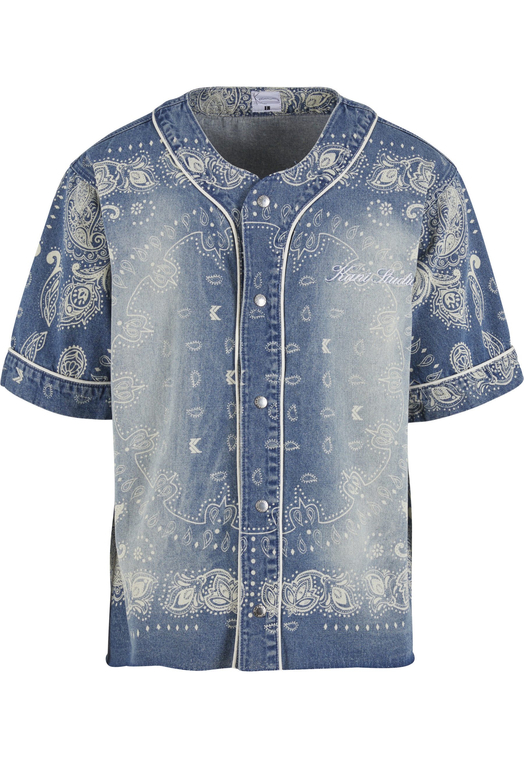 Langarmhemd Karl Kani Kani Paisley Denim Baseball Shirt