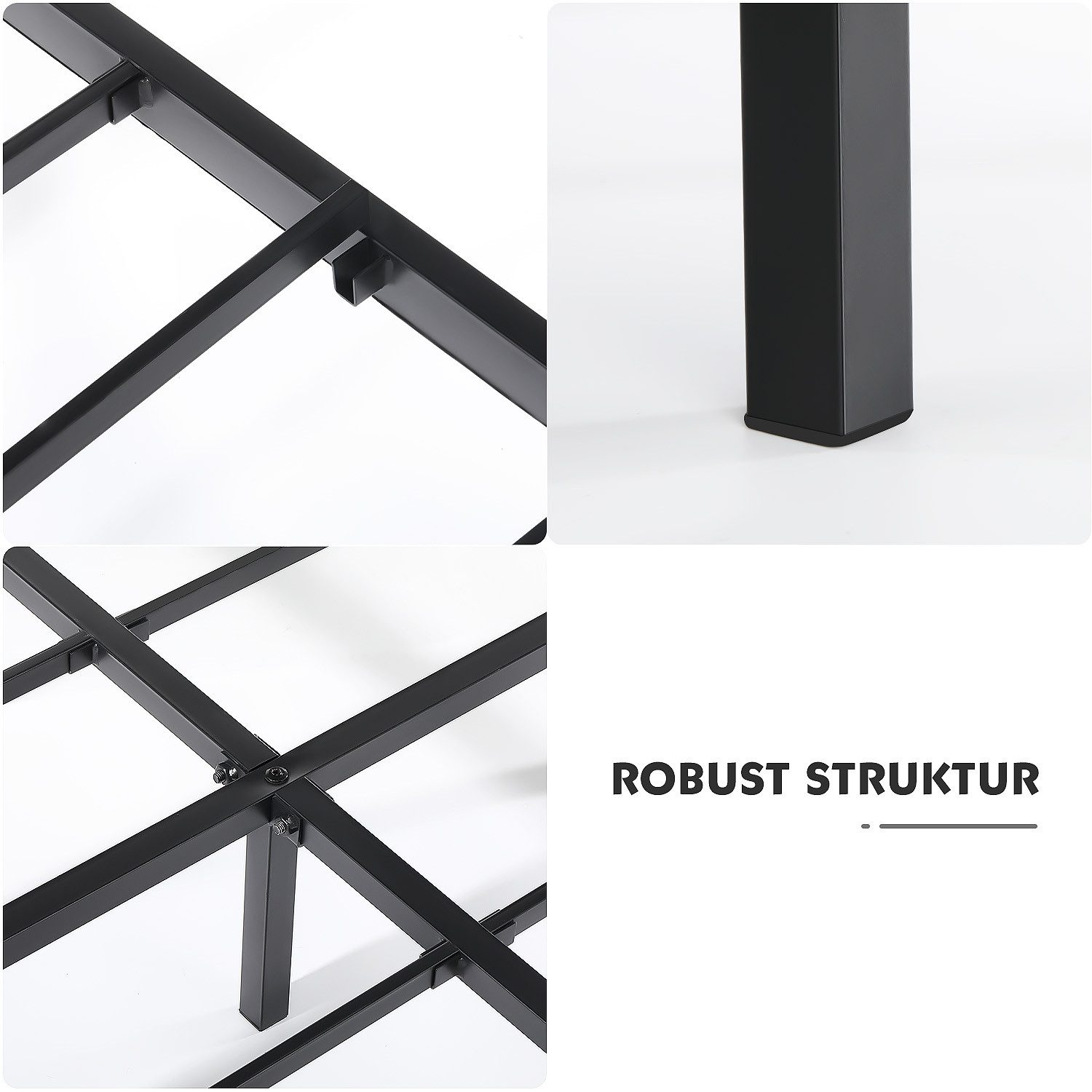oyajia Bettgestell Doppelbett 140x200cm mit Lattenrost, Schwebebett Gestell günstig online kaufen